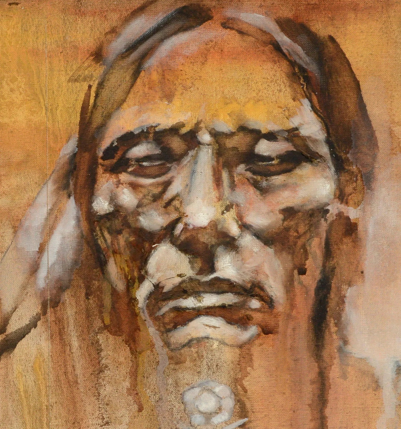 B. Shepard Impressionist Native American Portrait by Shepard 1950-1960 - 3