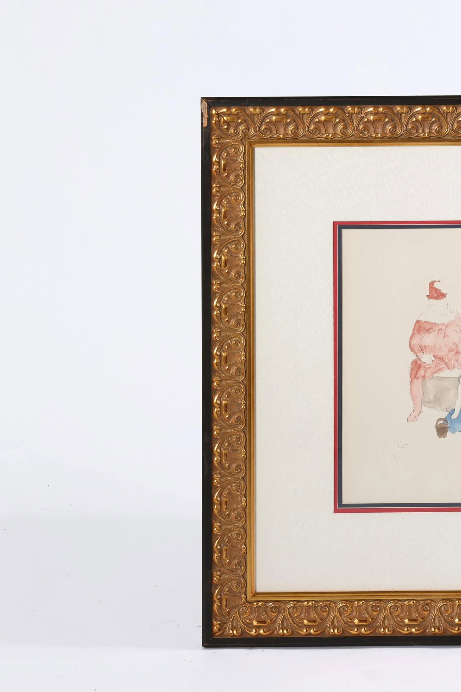 Giltwood Framed "Mujer Con Mono" Picasso Lithograph - 6