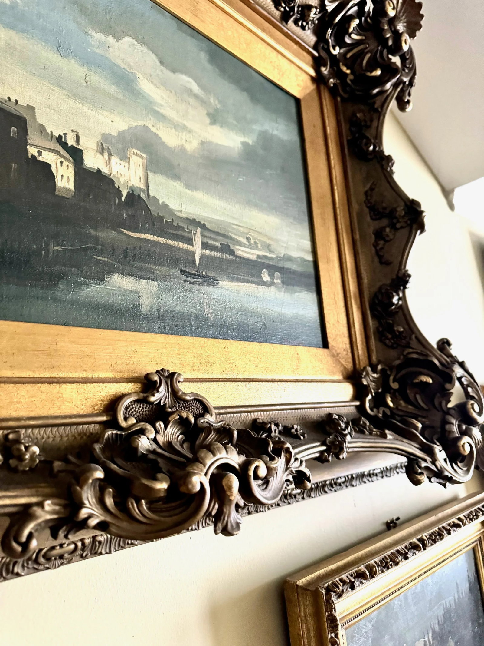 Signed Original Philip Hugh Padwick Oil on Board in Extraordinary Period Frame - 12