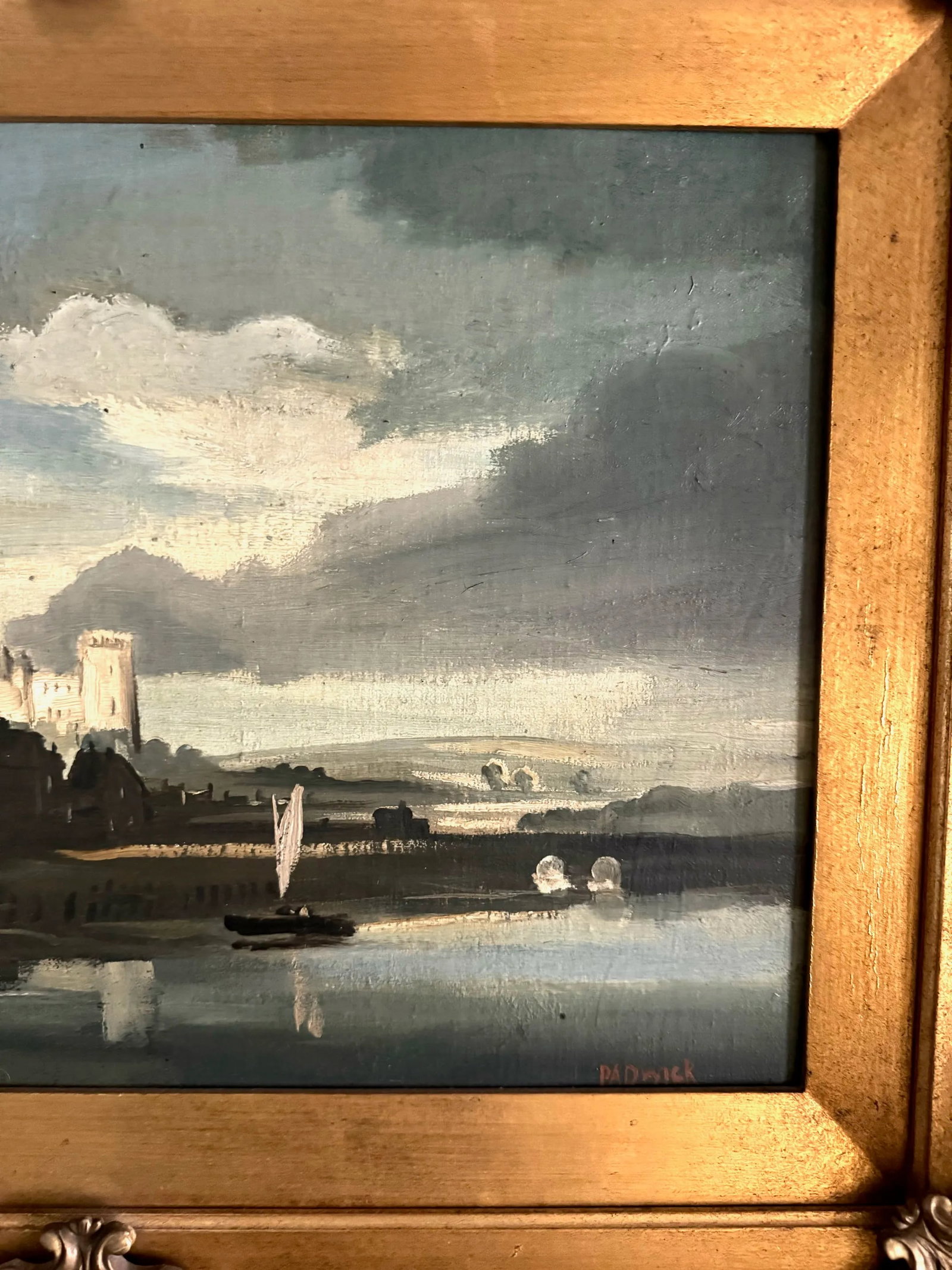 Signed Original Philip Hugh Padwick Oil on Board in Extraordinary Period Frame - 6