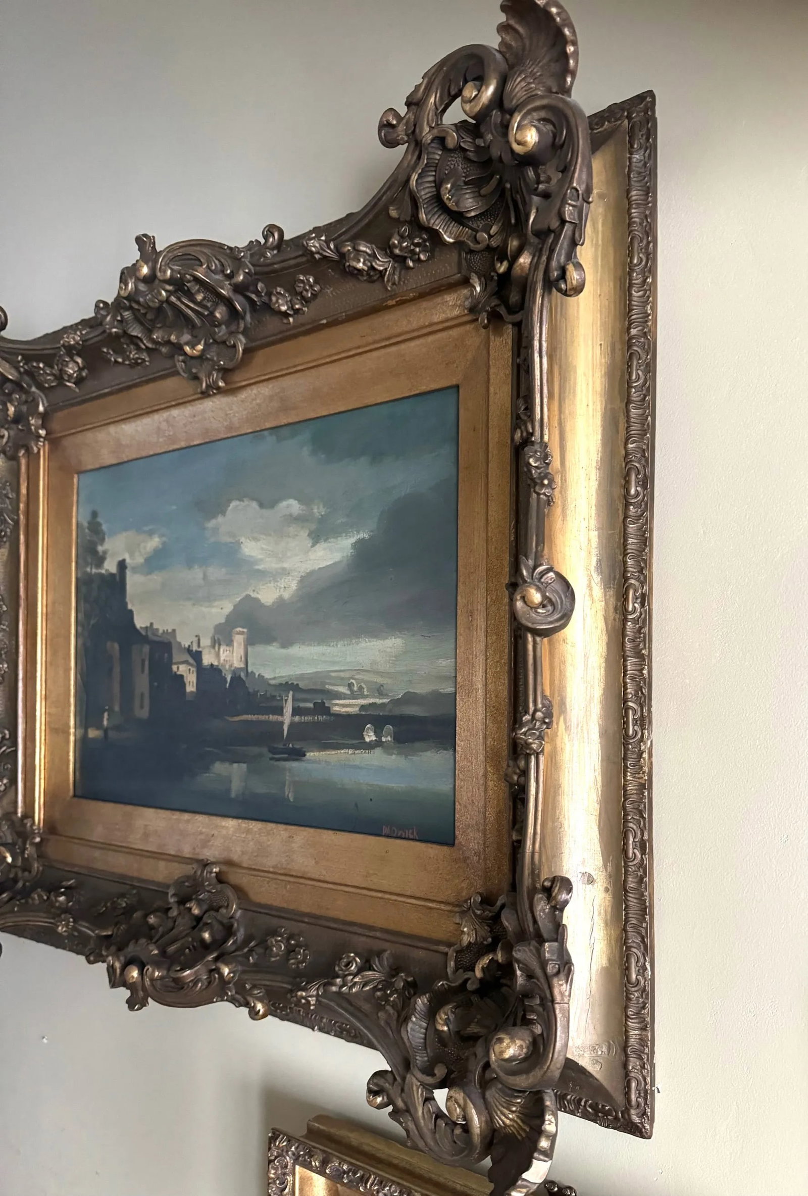 Signed Original Philip Hugh Padwick Oil on Board in Extraordinary Period Frame - 9
