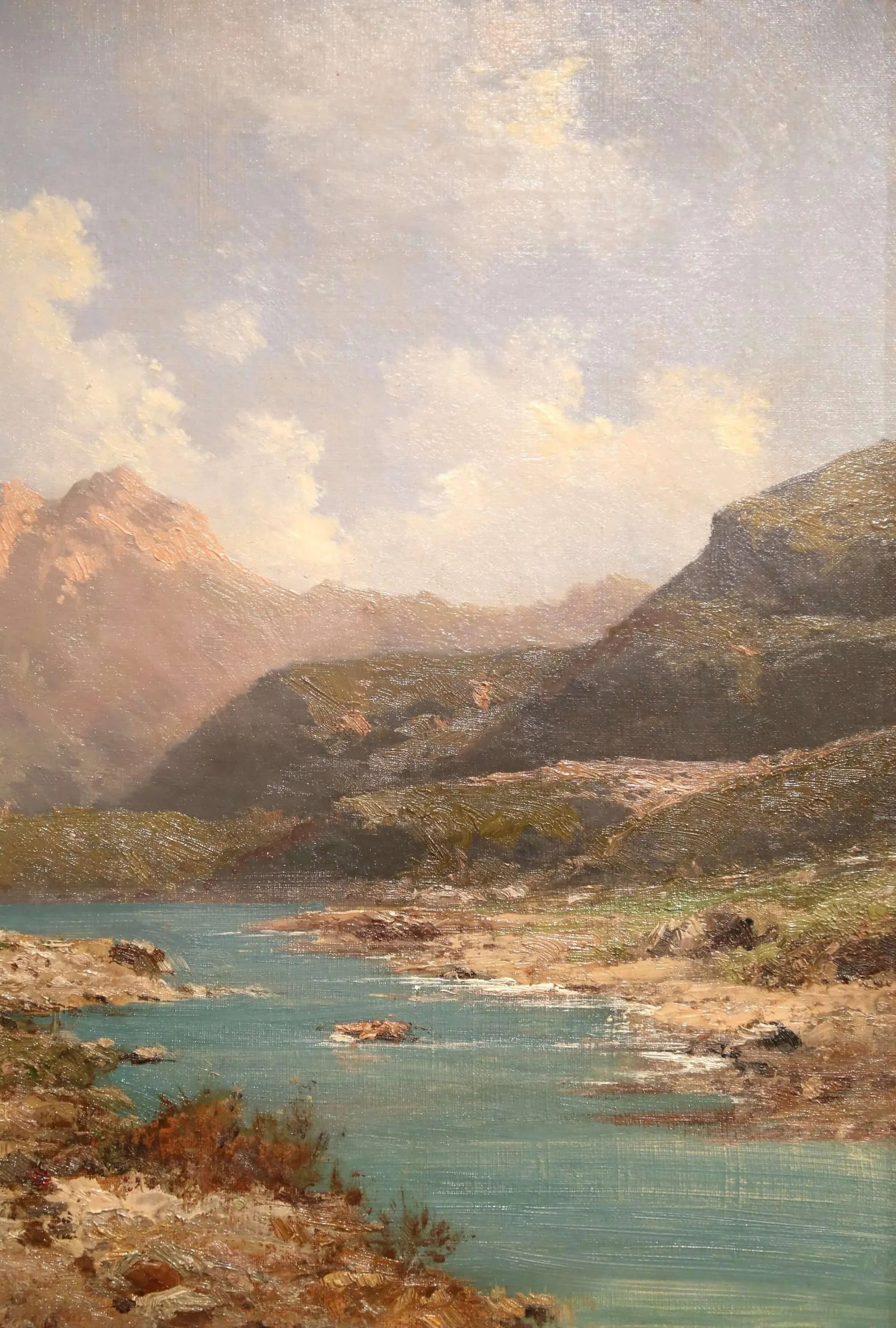 19th Century French Oil on Canvas Landscape Painting Signed Emile Godchaux, Framed - 8