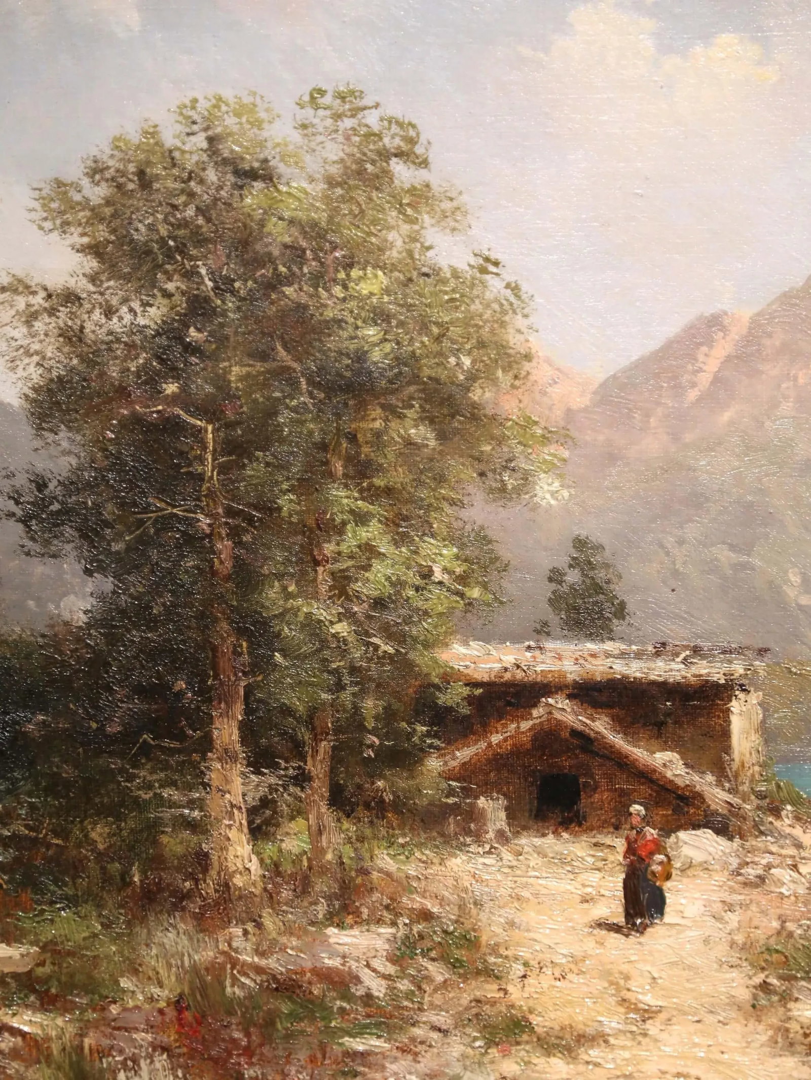 19th Century French Oil on Canvas Landscape Painting Signed Emile Godchaux, Framed - 9