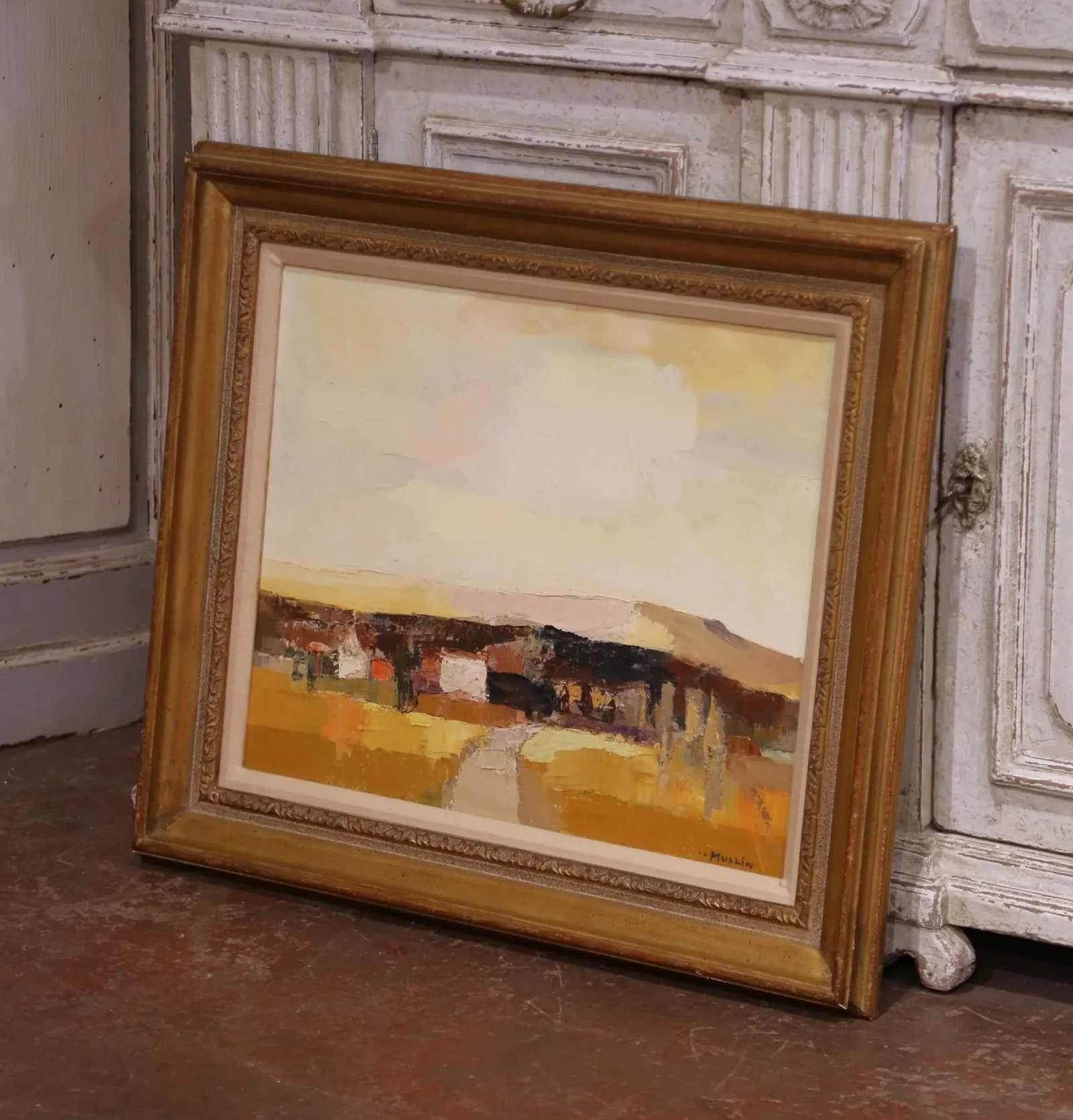 Mid 20th Century Mid-Century French Oil Landscape on Canvas "Paysage D'Alsace" Signed J. Muslin, Fra - 2