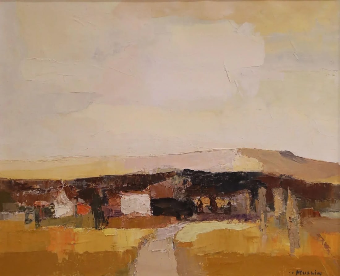 Mid 20th Century Mid-Century French Oil Landscape on Canvas "Paysage D'Alsace" Signed J. Muslin, Fra - 3
