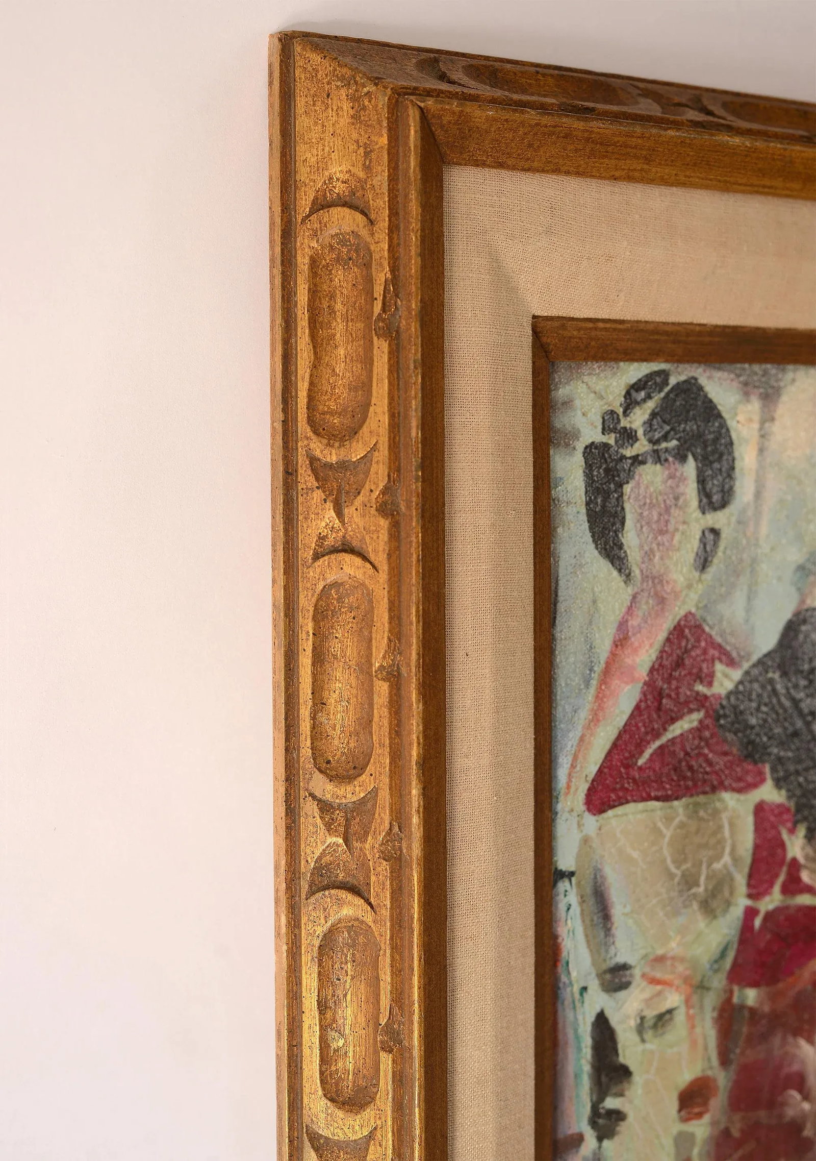 Mid Century Pascal Curaro Abstract Geishas Painting - 7