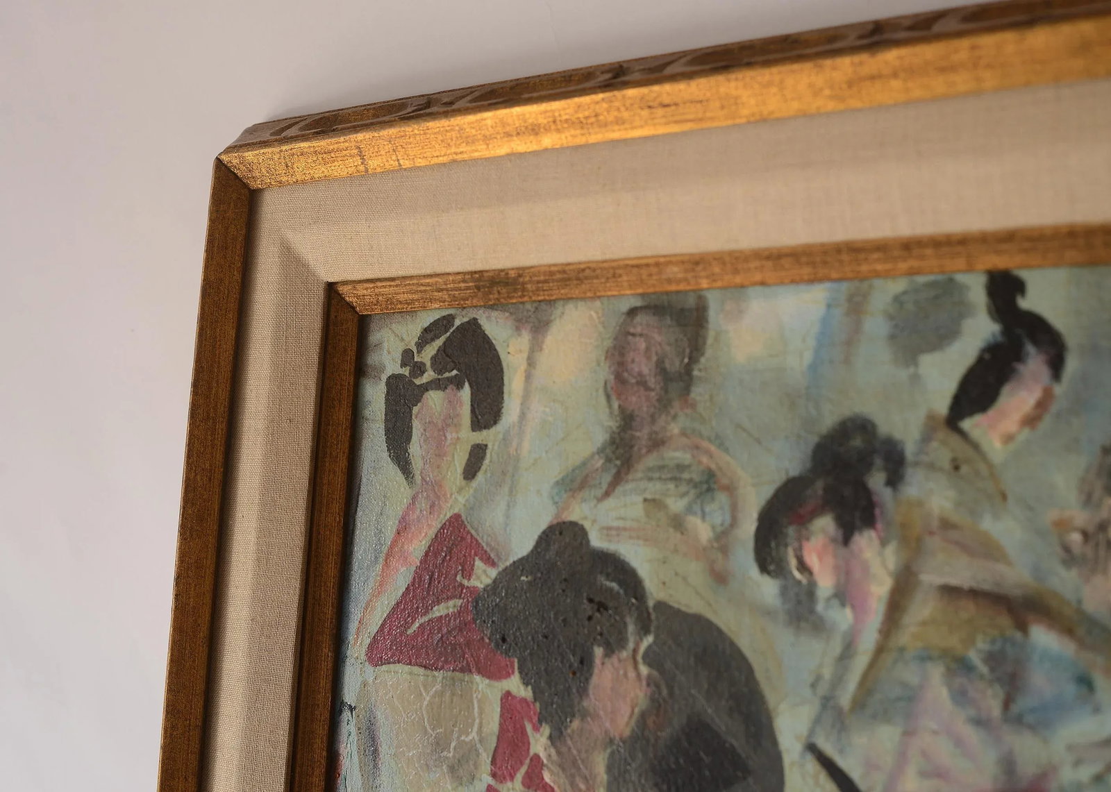 Mid Century Pascal Curaro Abstract Geishas Painting - 8