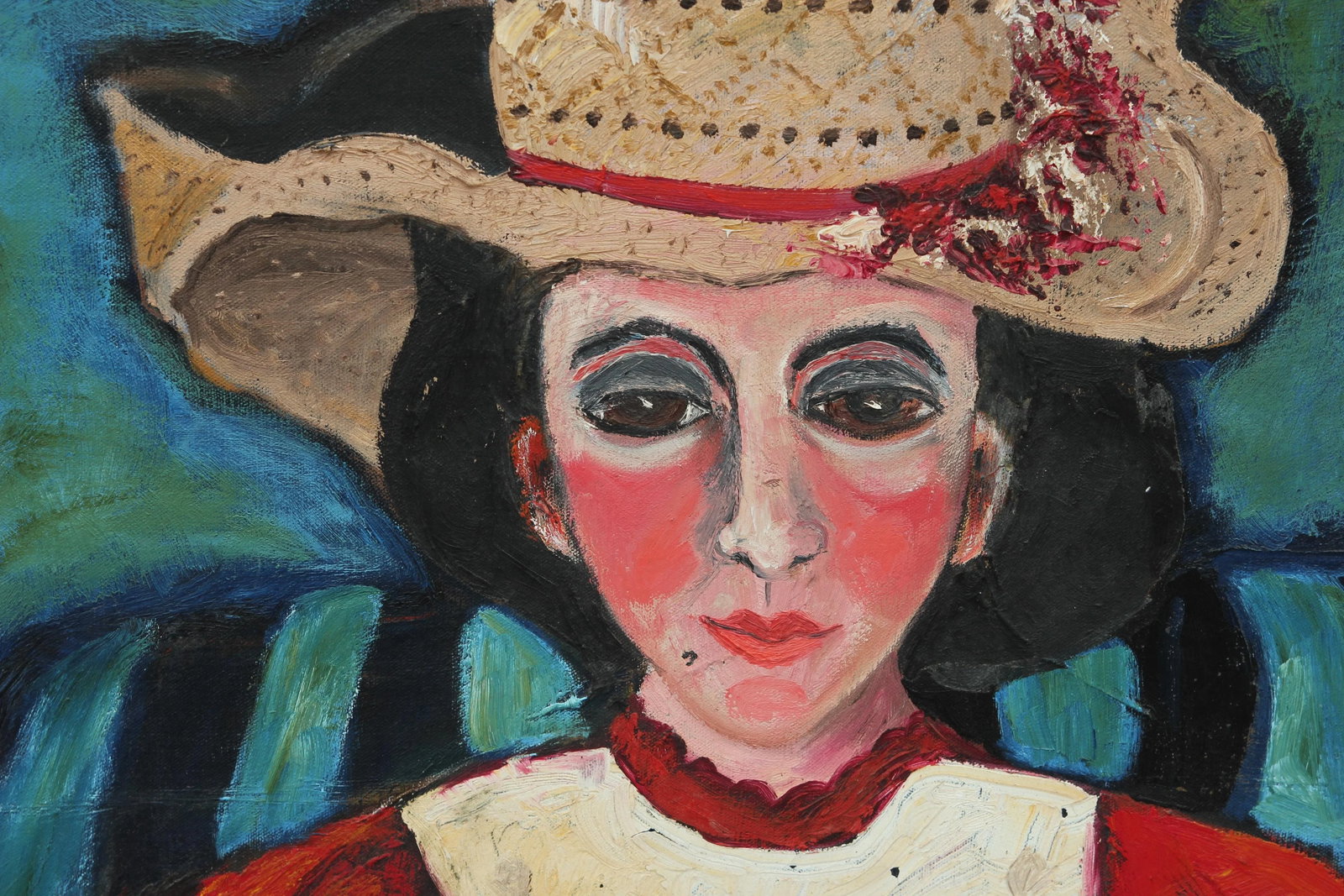 1980s "Easter Hat" Impressionist Portrait of a Woman - 2