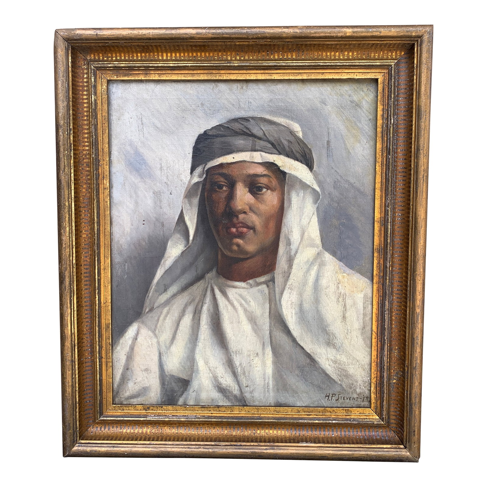 An Antique Portrait of a Young Sheikh, Signed h.p. Stevens, 1898 (1 of 13)