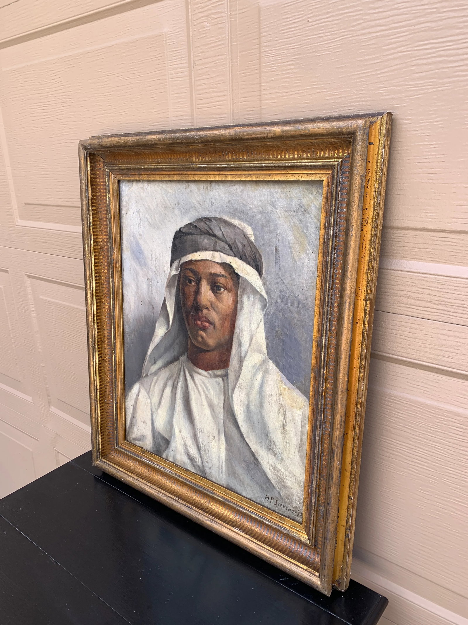 An Antique Portrait of a Young Sheikh, Signed h.p. Stevens, 1898 - 2