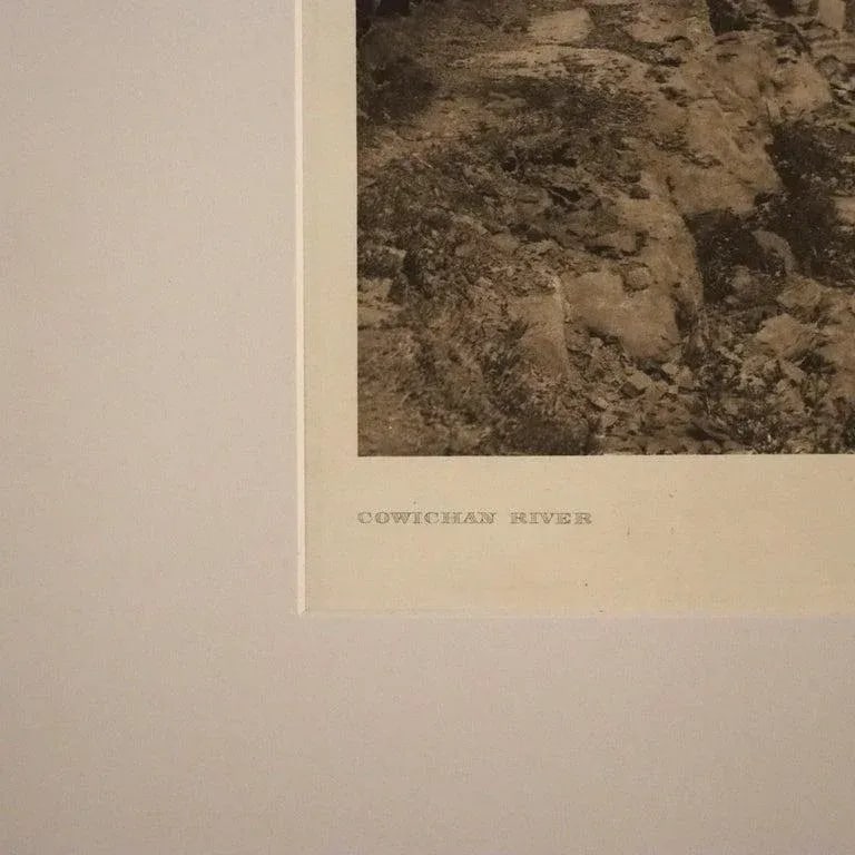 Antique Edward S. Curtis Native American Print "Cowichan River" Signed C1912 - 16