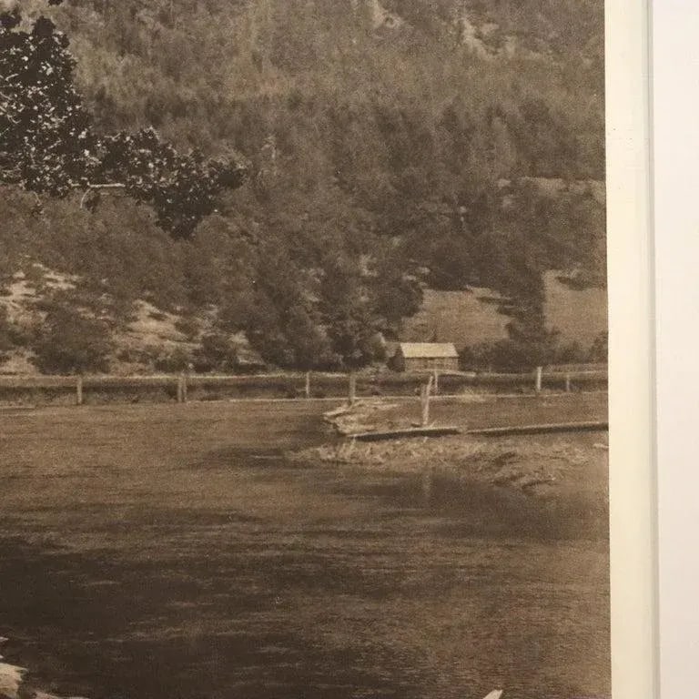 Antique Edward S. Curtis Native American Print "Cowichan River" Signed C1912 - 6