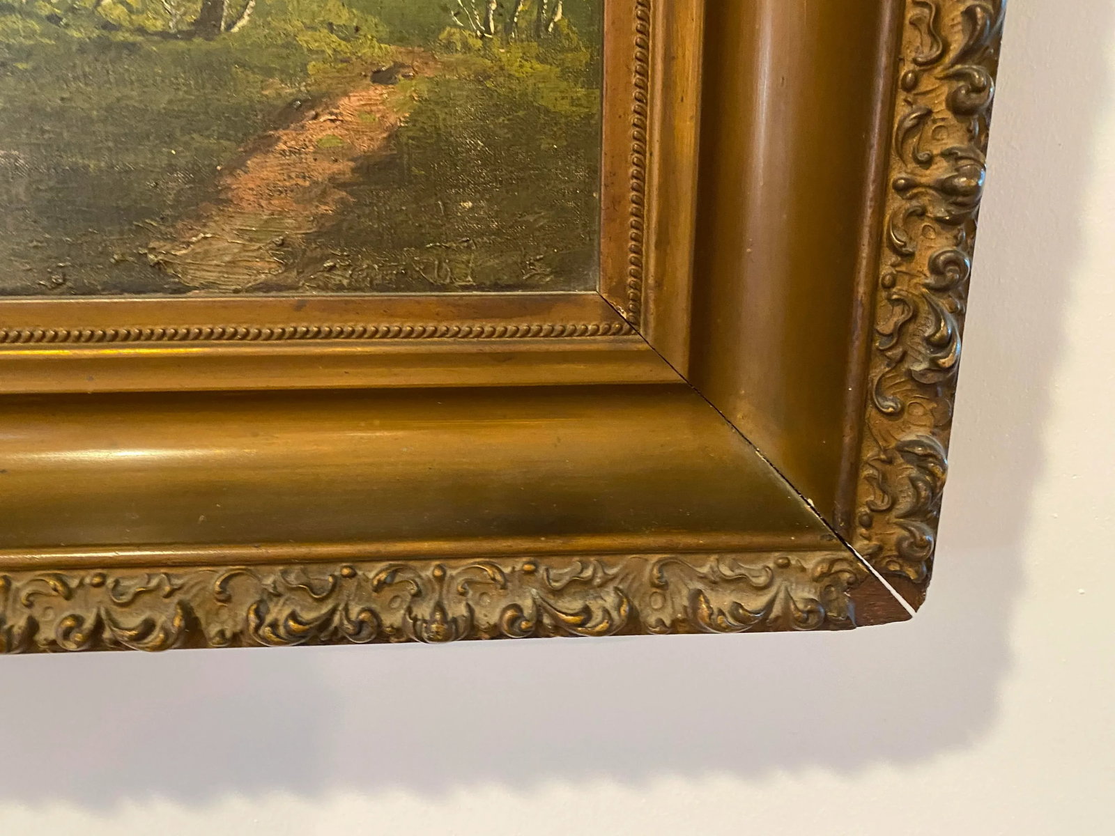 Antique Signed Oil on Canvas Painting - 11