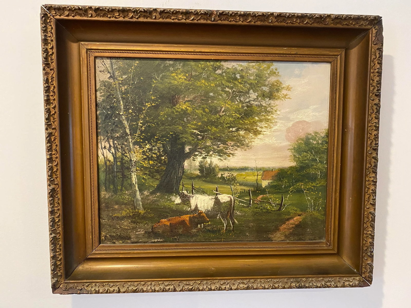 Antique Signed Oil on Canvas Painting - 13
