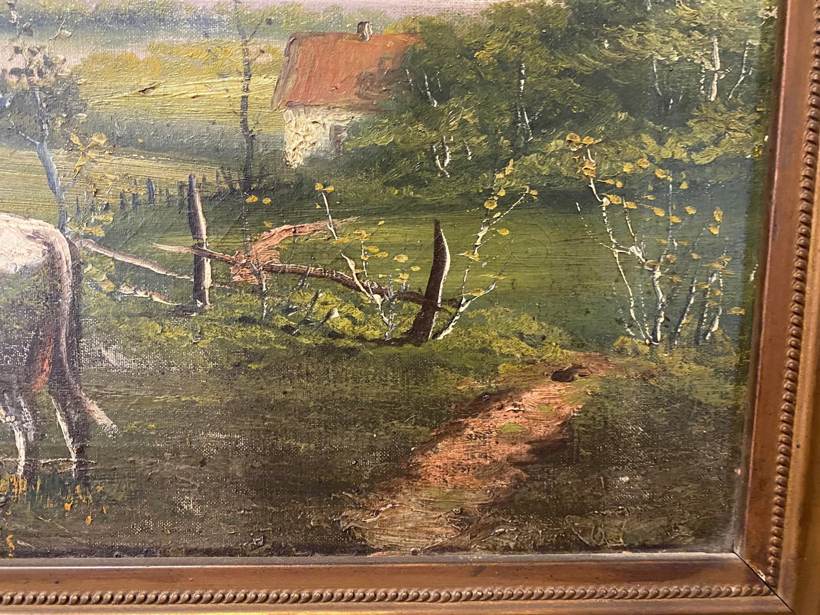 Antique Signed Oil on Canvas Painting - 4
