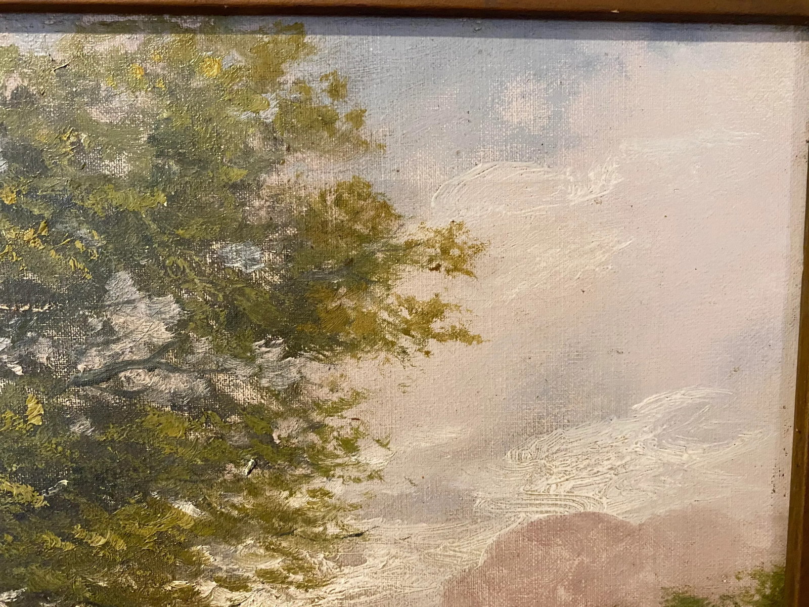 Antique Signed Oil on Canvas Painting - 5