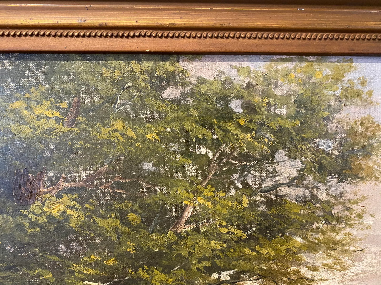 Antique Signed Oil on Canvas Painting - 6