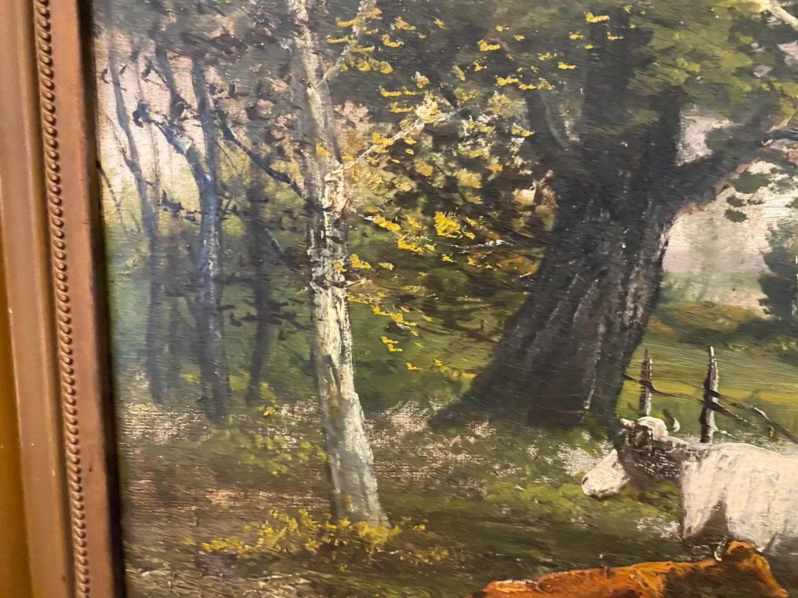 Antique Signed Oil on Canvas Painting - 8