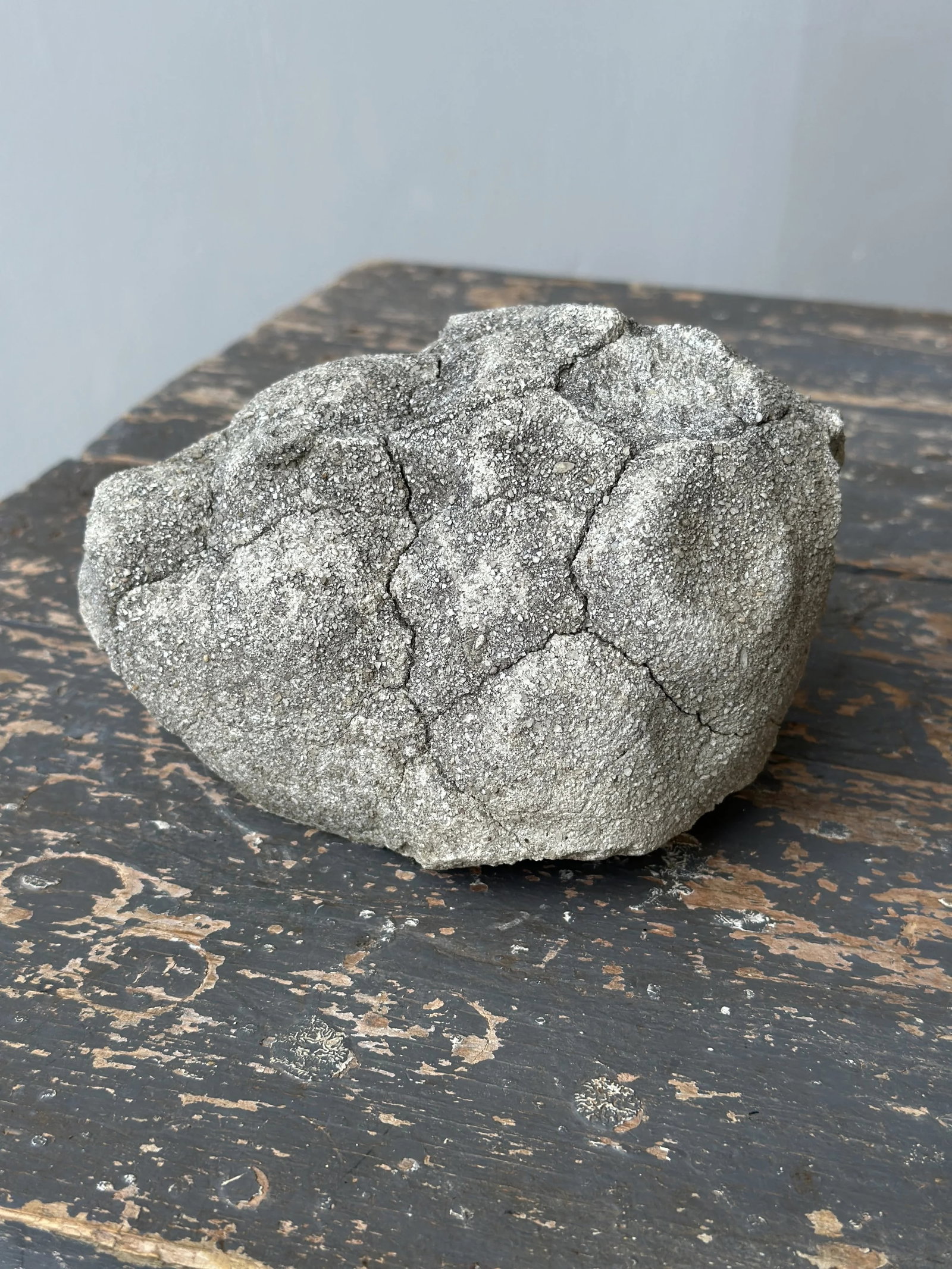 Vintage Weathered Cement Head Sculpture, Circa 1930s-40s - 9