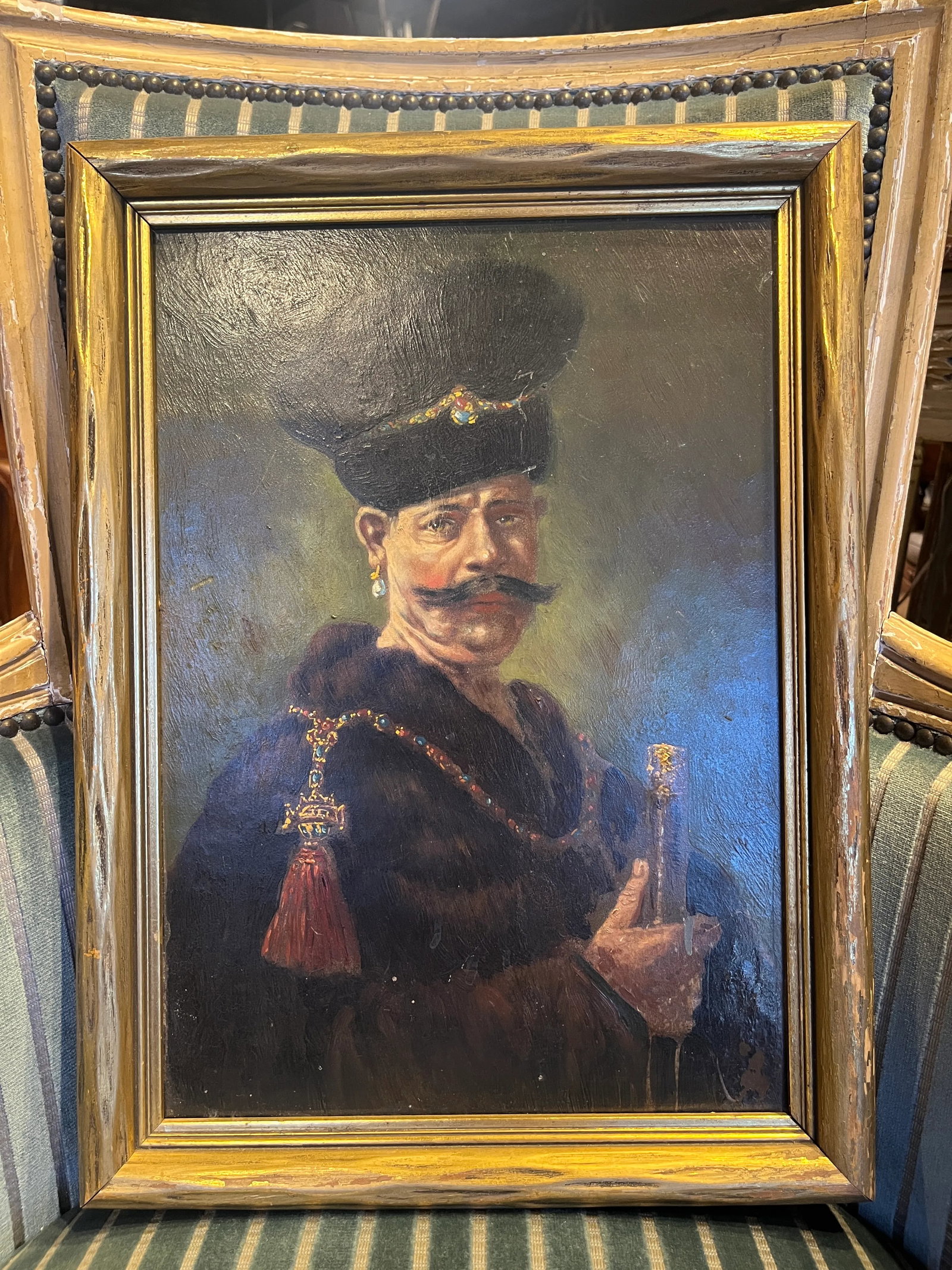 19th Century Portrait Polish Nobleman Rembrandt Copy - 2