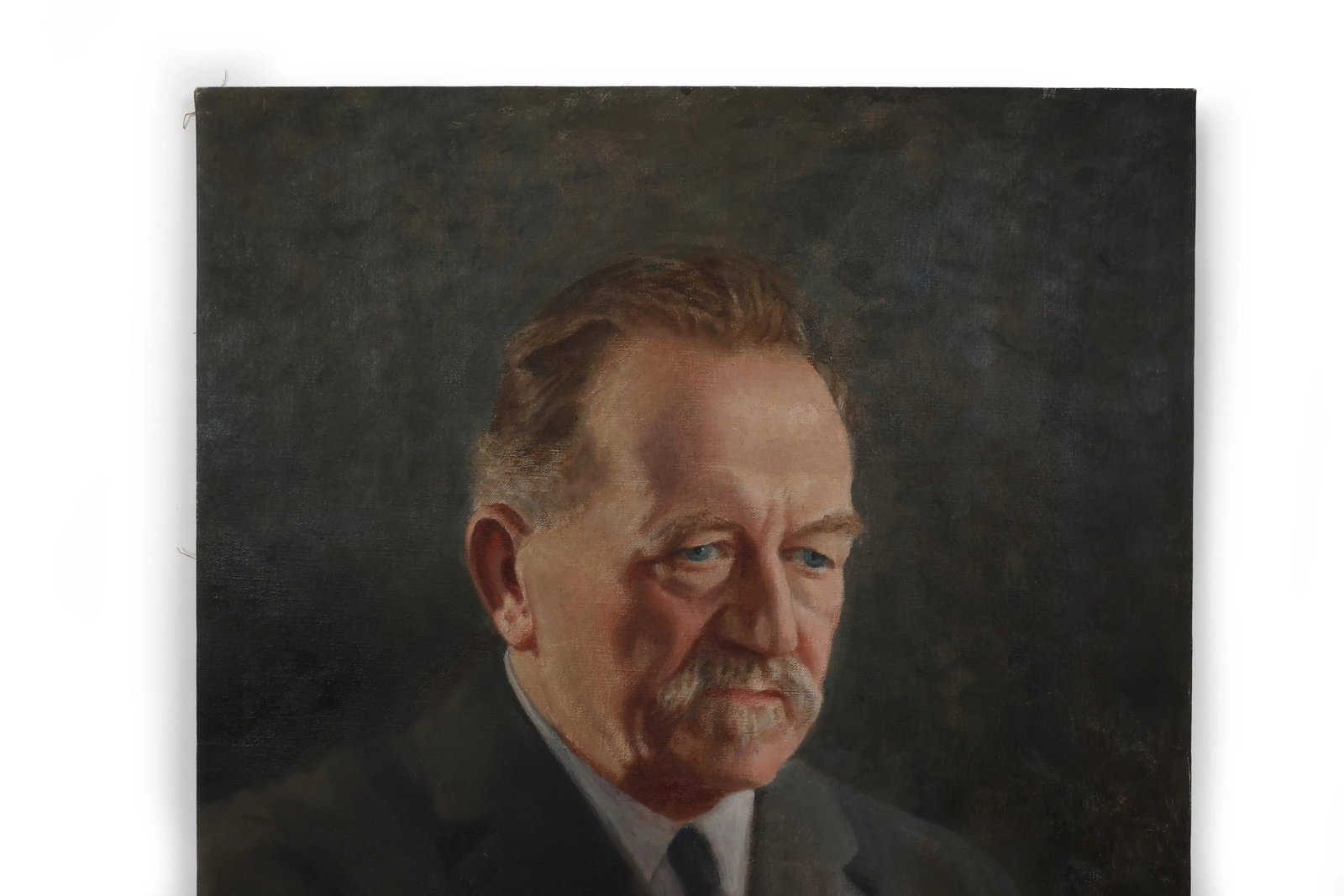 Set of Two Grim and Not So Grim Portrait Paintings of a Businessman - 8