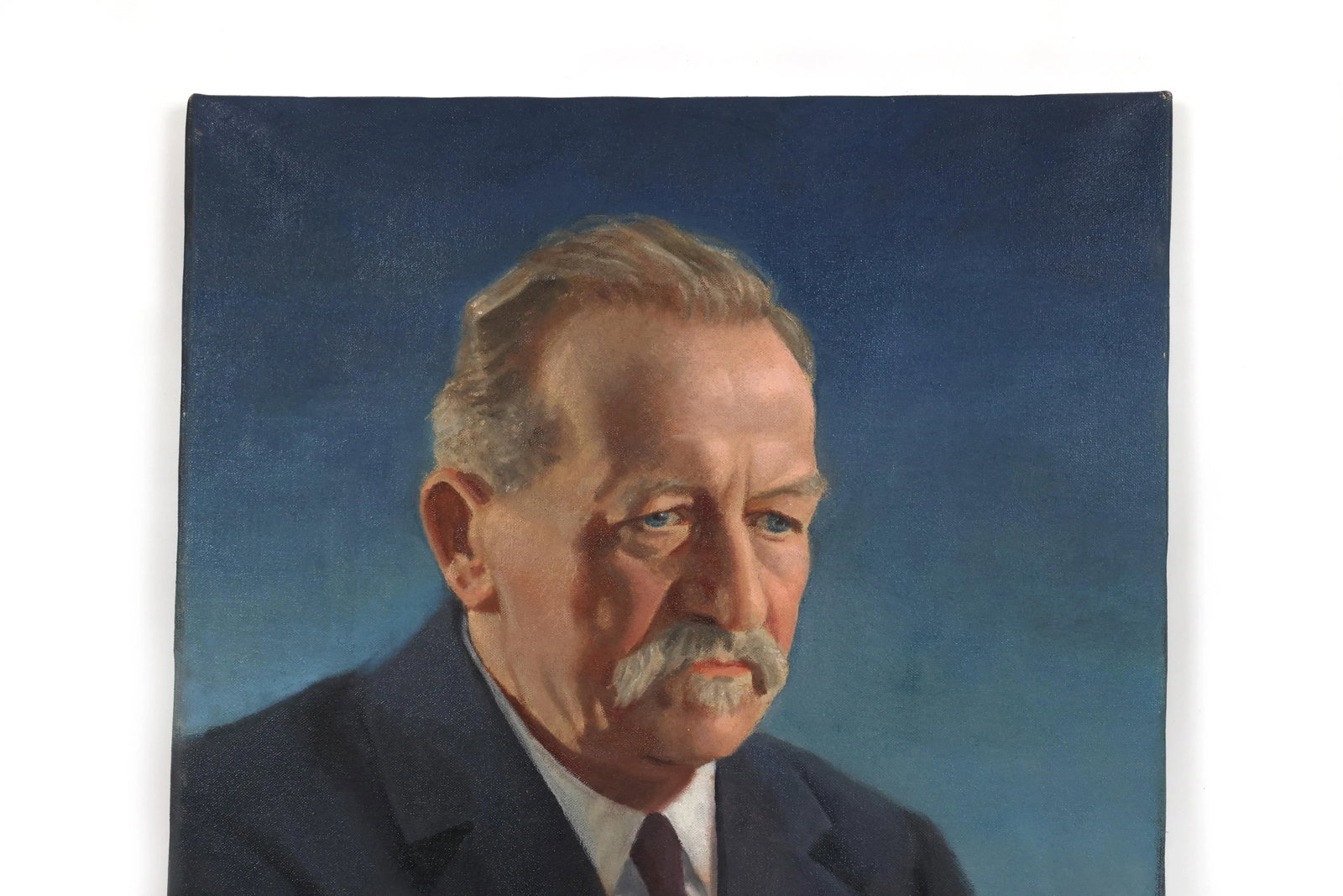 Set of Two Grim and Not So Grim Portrait Paintings of a Businessman - 9