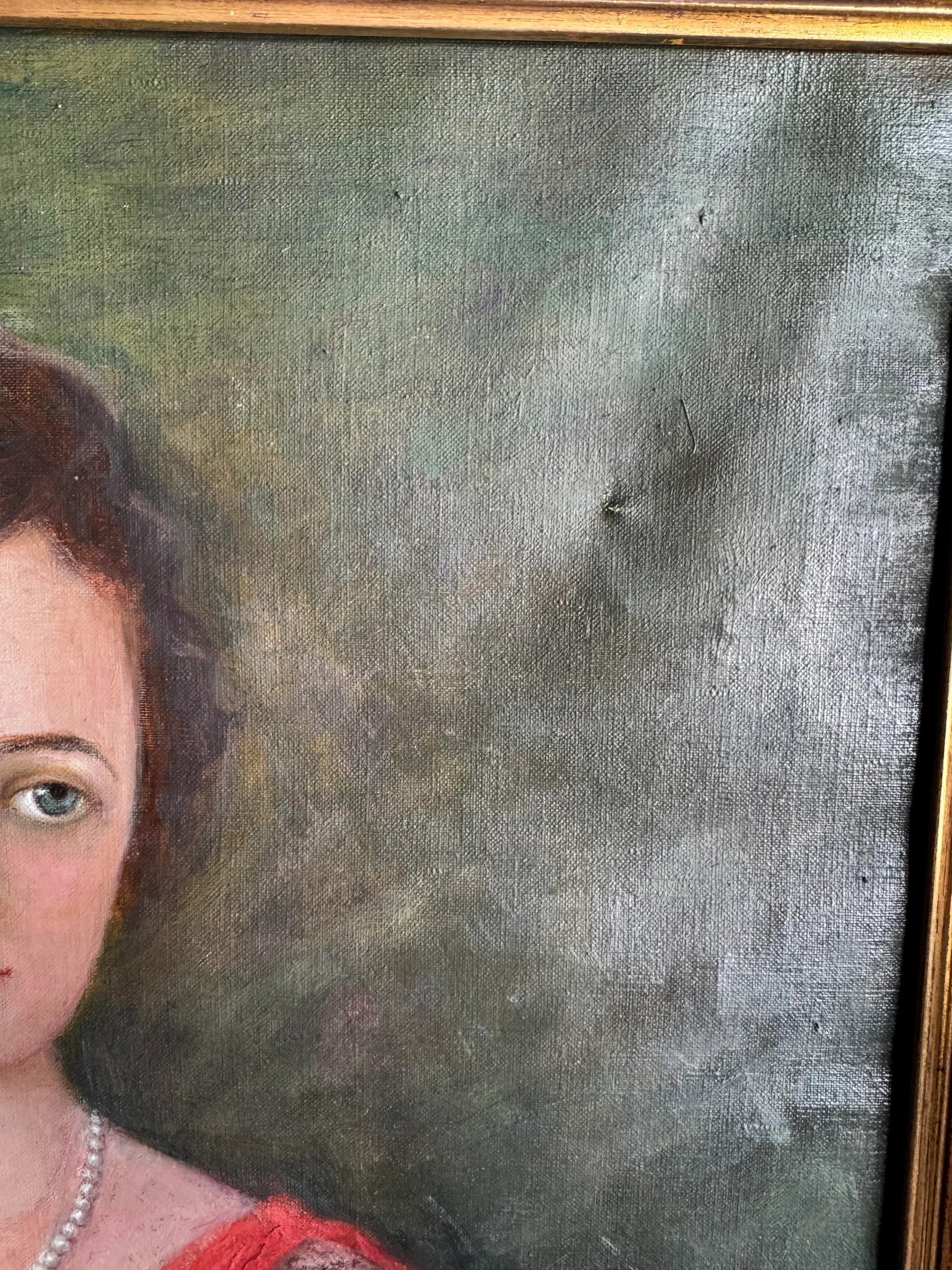 Artist Ida Jolly Crawley: Portrait of Woman in Red Dress - 4