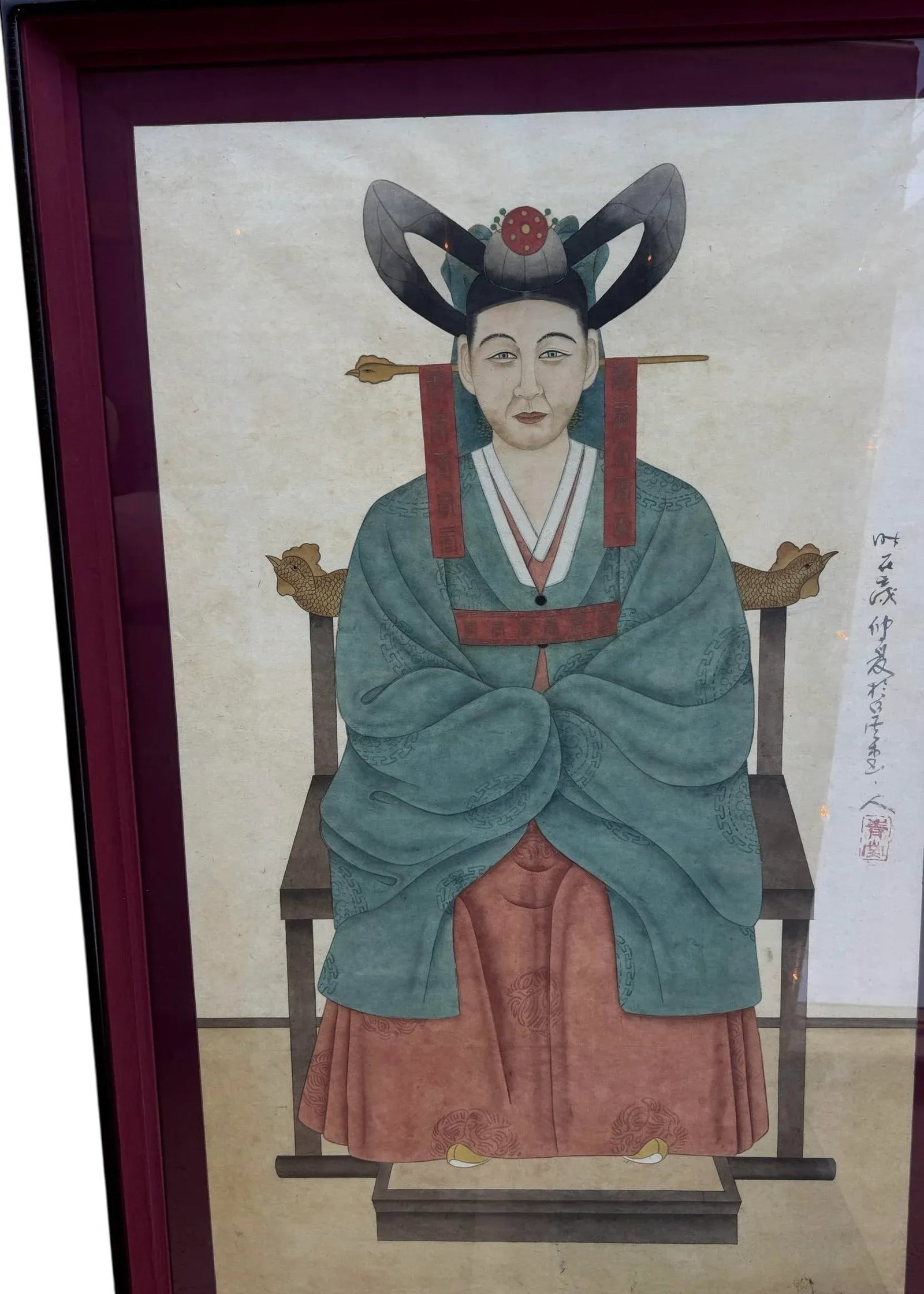 Korean Ancestor Portrait Large Scale Framed Painting - 3