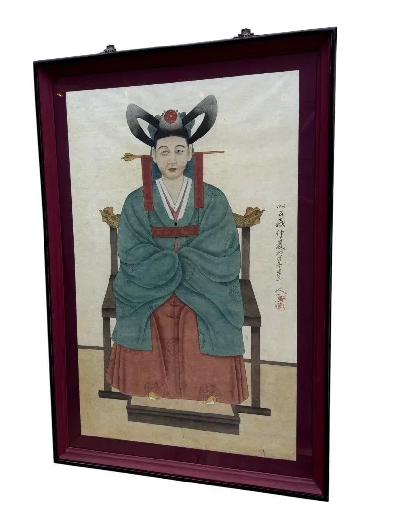 Korean Ancestor Portrait Large Scale Framed Painting - 6
