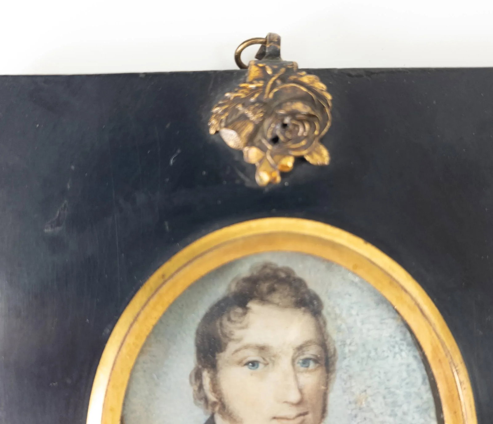 19th Century American Miniature Watercolor Portrait of a Fancy Gentleman - 6