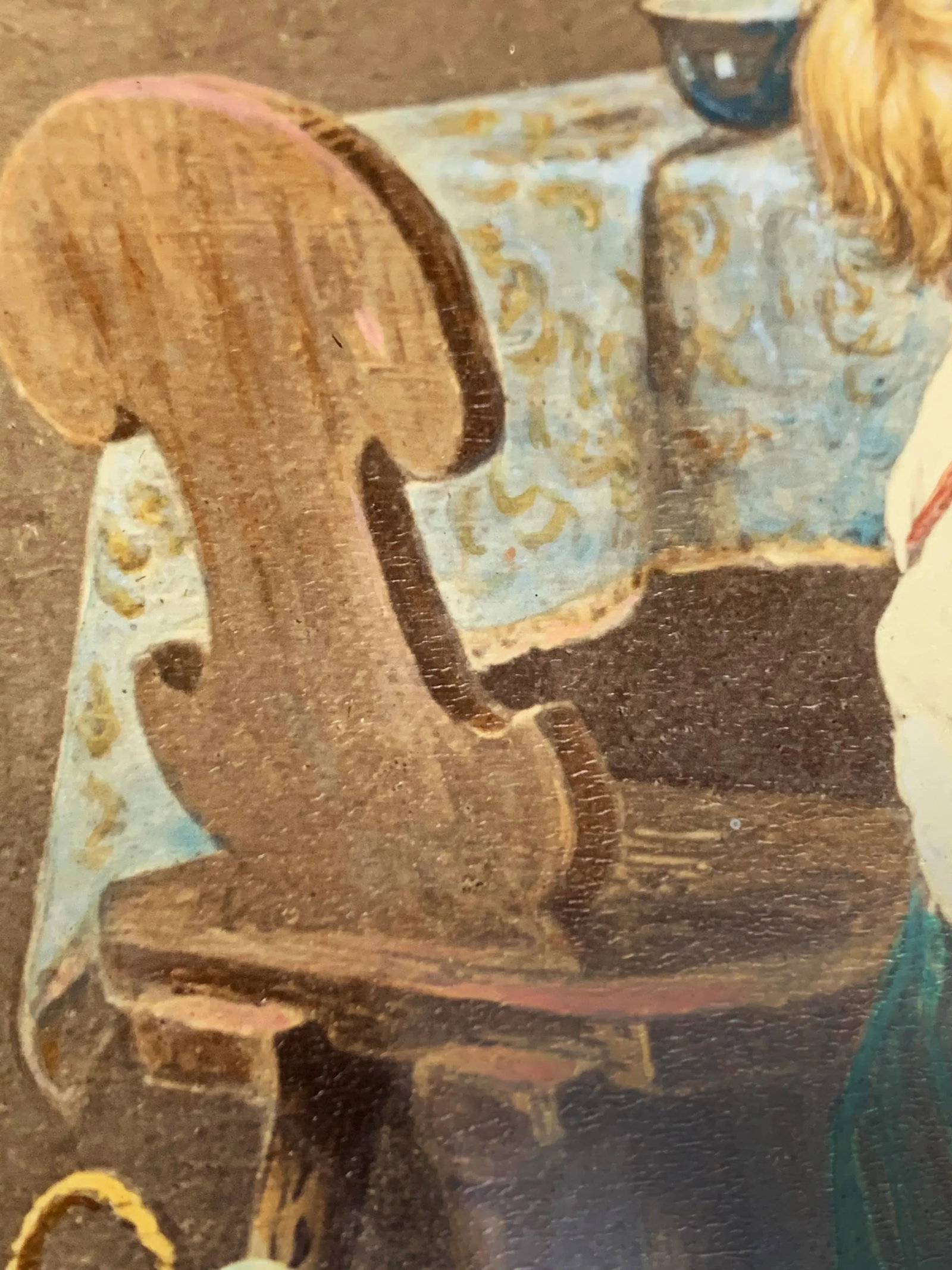 Antique Meyer Von Bremen Signed "Handy Dandy" German Hand Touched Oil on Panel Chromolithograph - 6