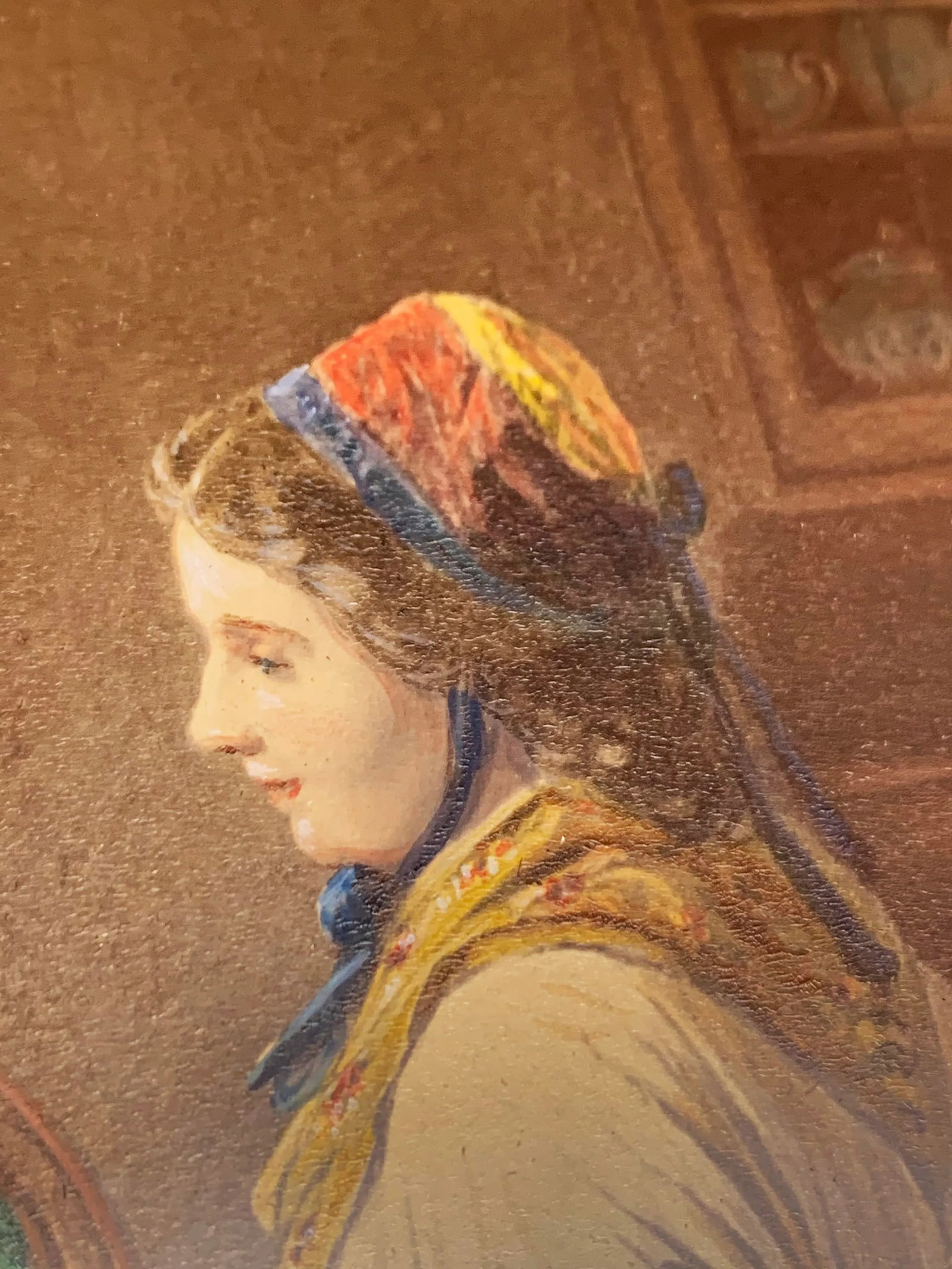 Antique Meyer Von Bremen Signed "Handy Dandy" German Hand Touched Oil on Panel Chromolithograph - 7