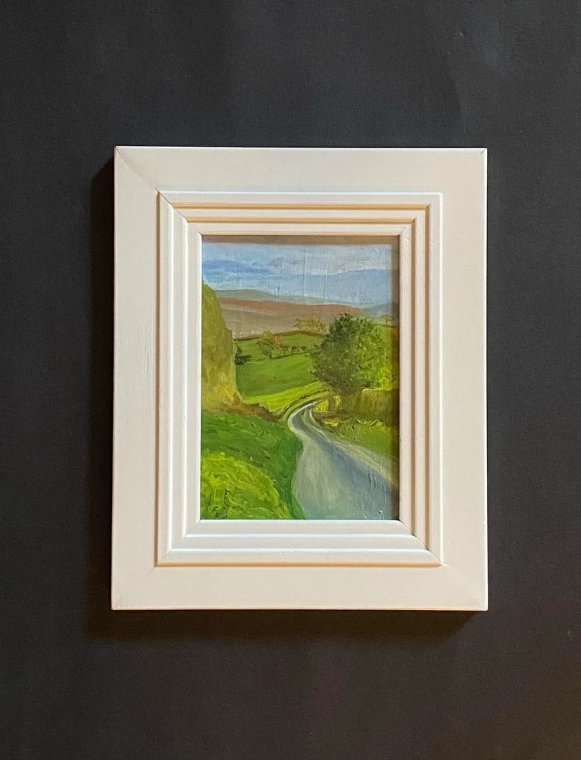 Original English Countryside Impressionist Painting by Satori Gregorakis, Framed - 3