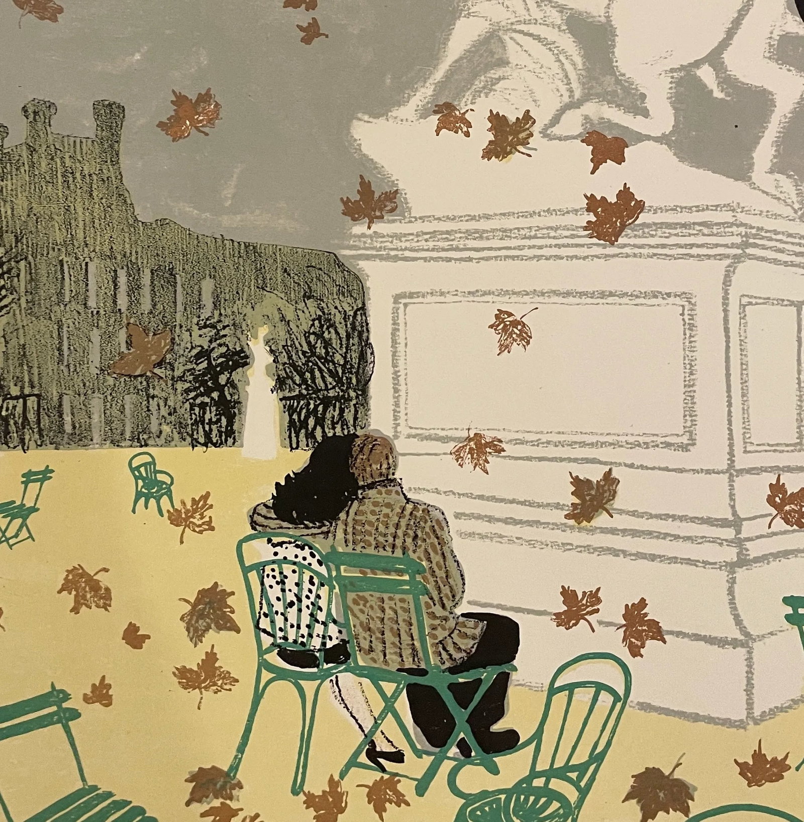 1955 Tuileres Paris French Lithograph - 2