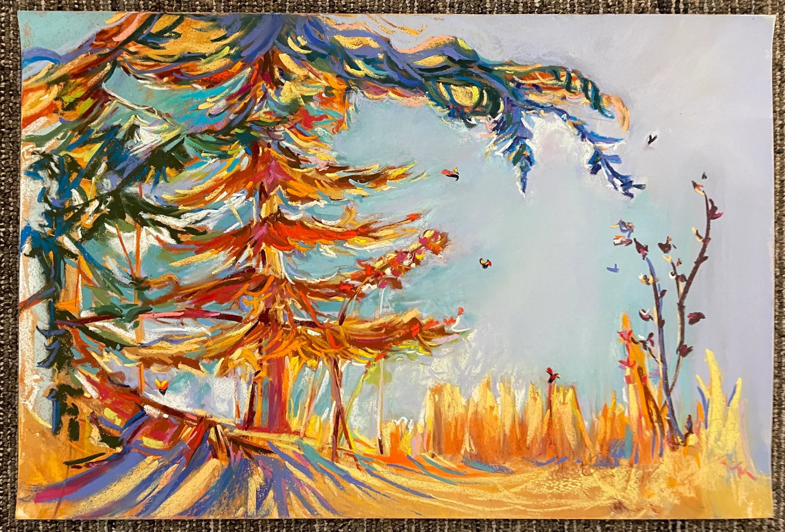 Susan Glendenning Autumn Landscape Pastel - 3