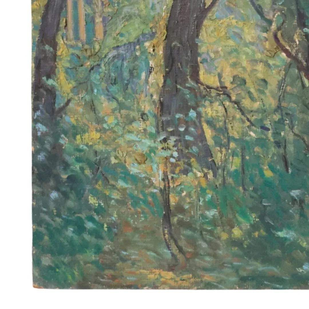 Mid-20th Century French Shades of Green Painting - 3