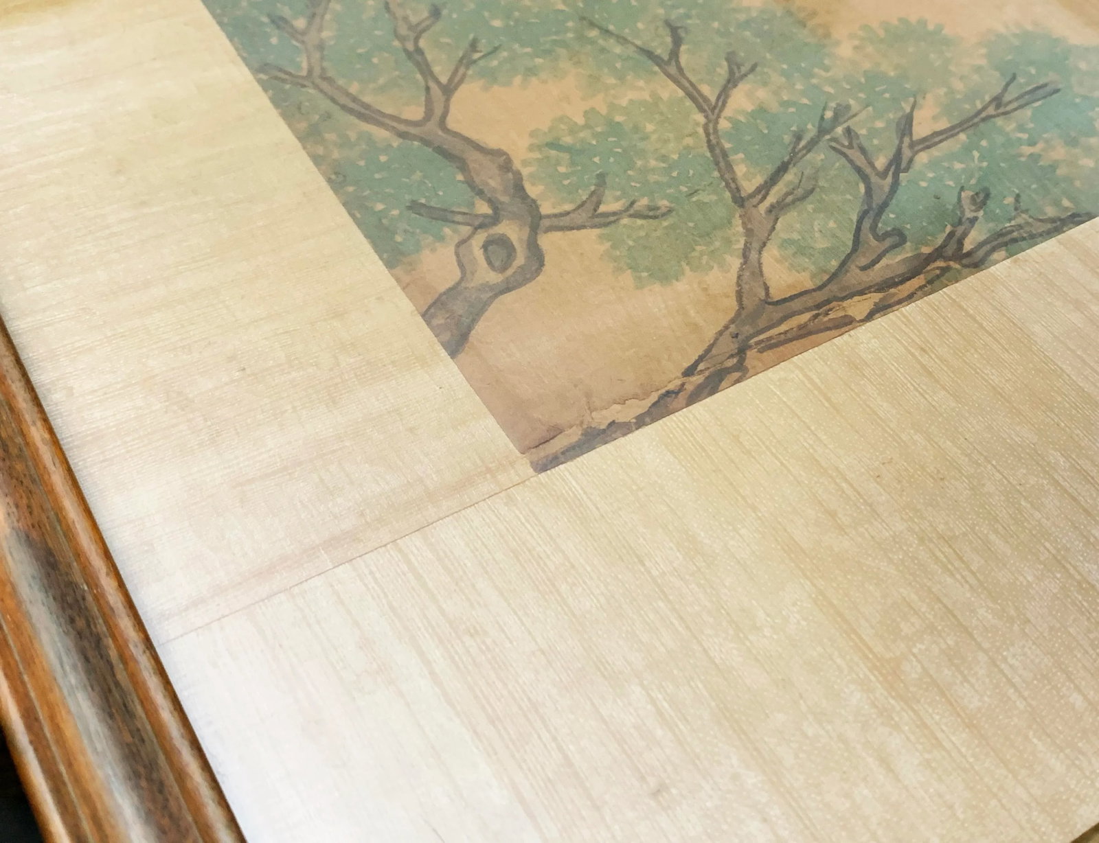 Antique Qing Dynasty Watercolor on Silk Framed Artwork - 6