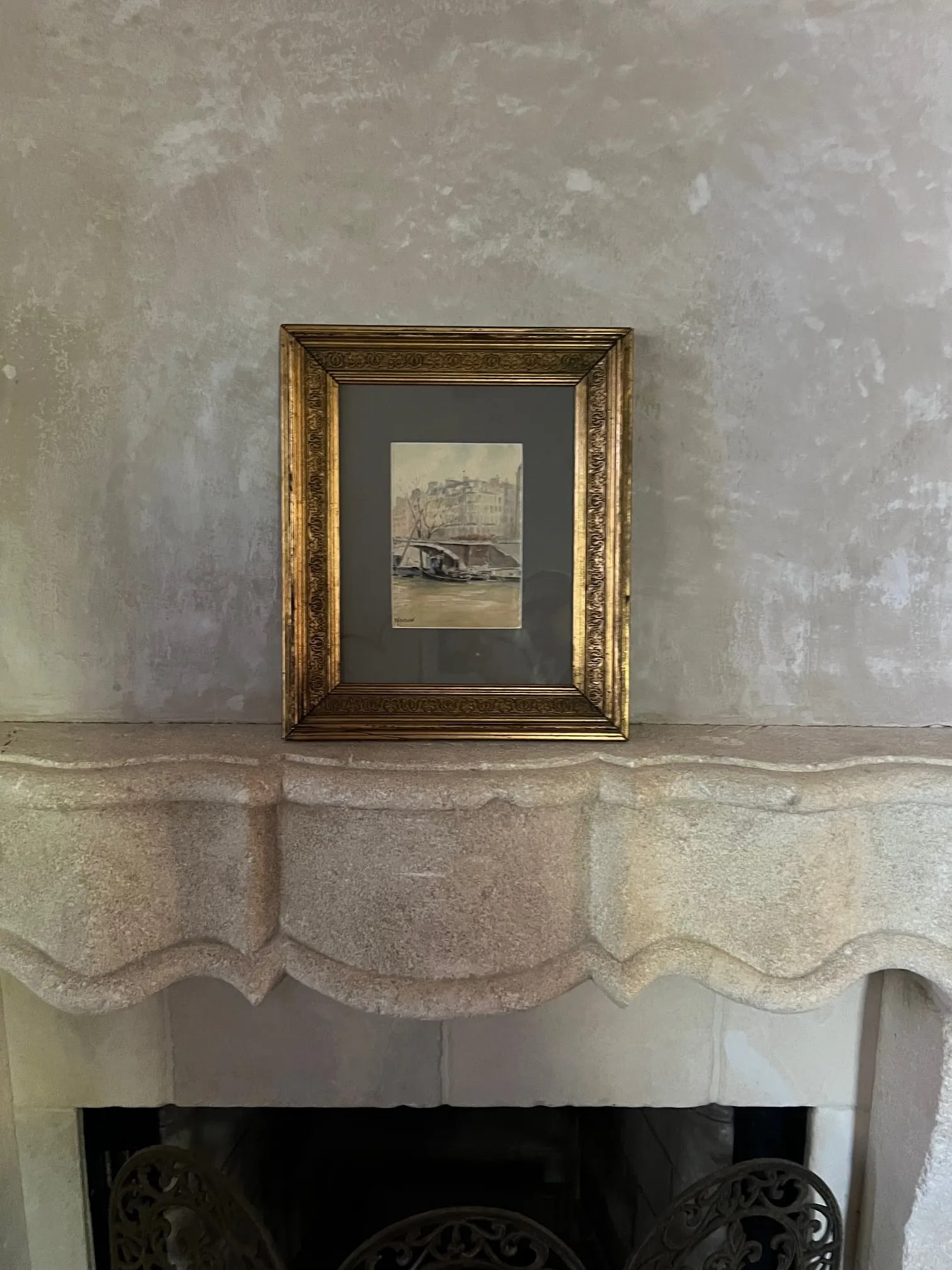 Paris Watercolor by Grandjean in Antique Frame - 8