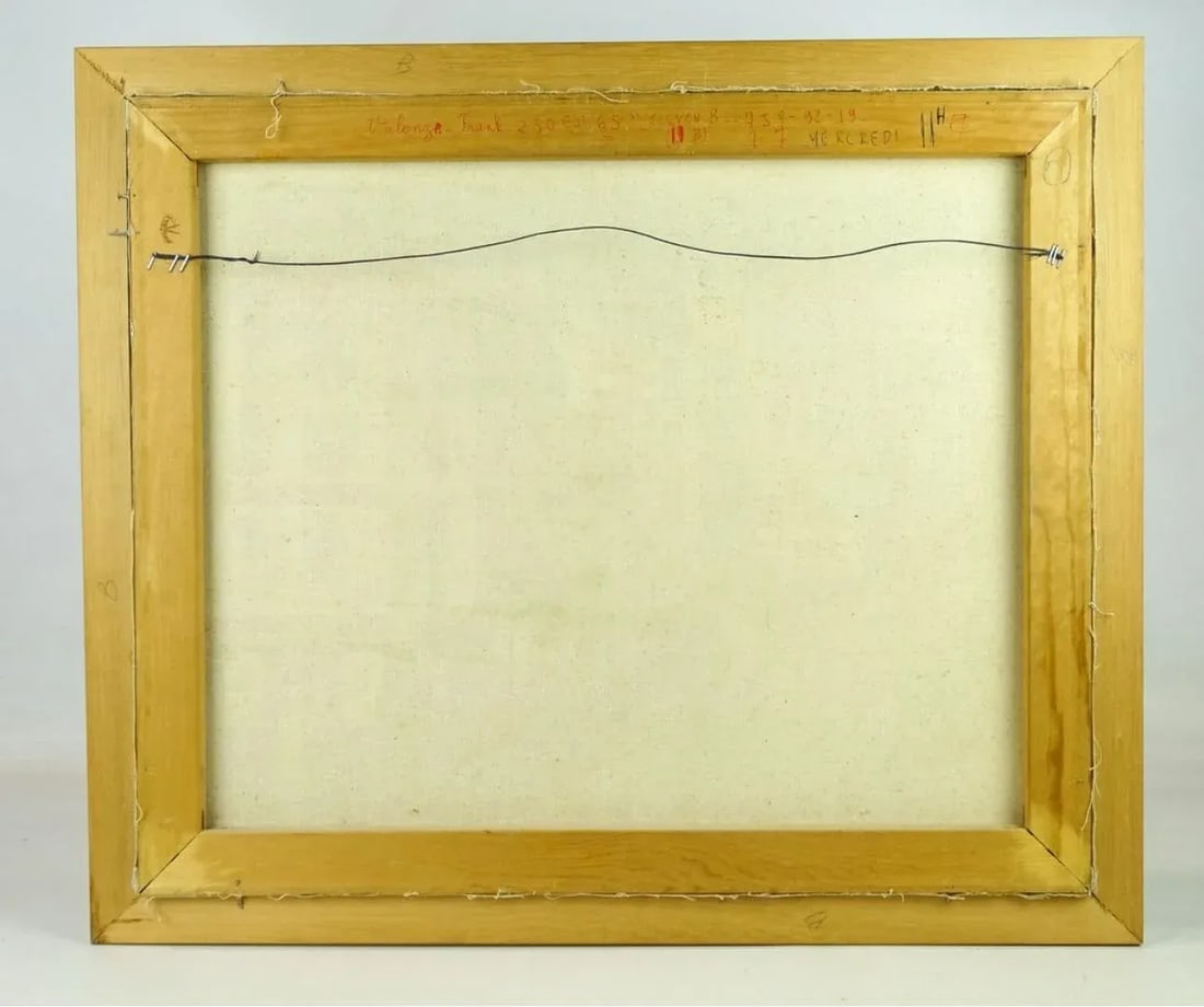 1970's Italian Abstract Landscape Lithograph, Framed - 5