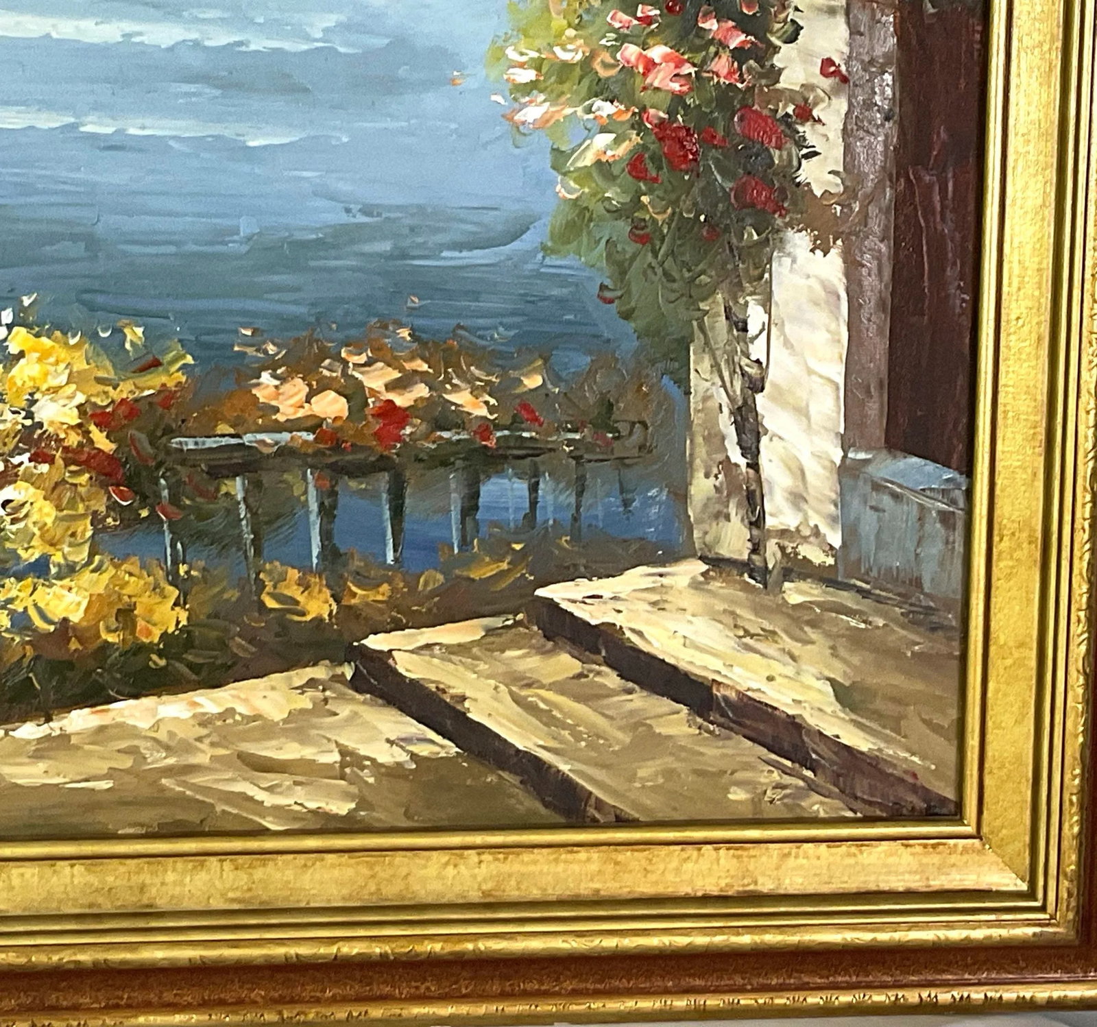 Mediterranean Scene -Oil on Canvas-Unsigned - 10