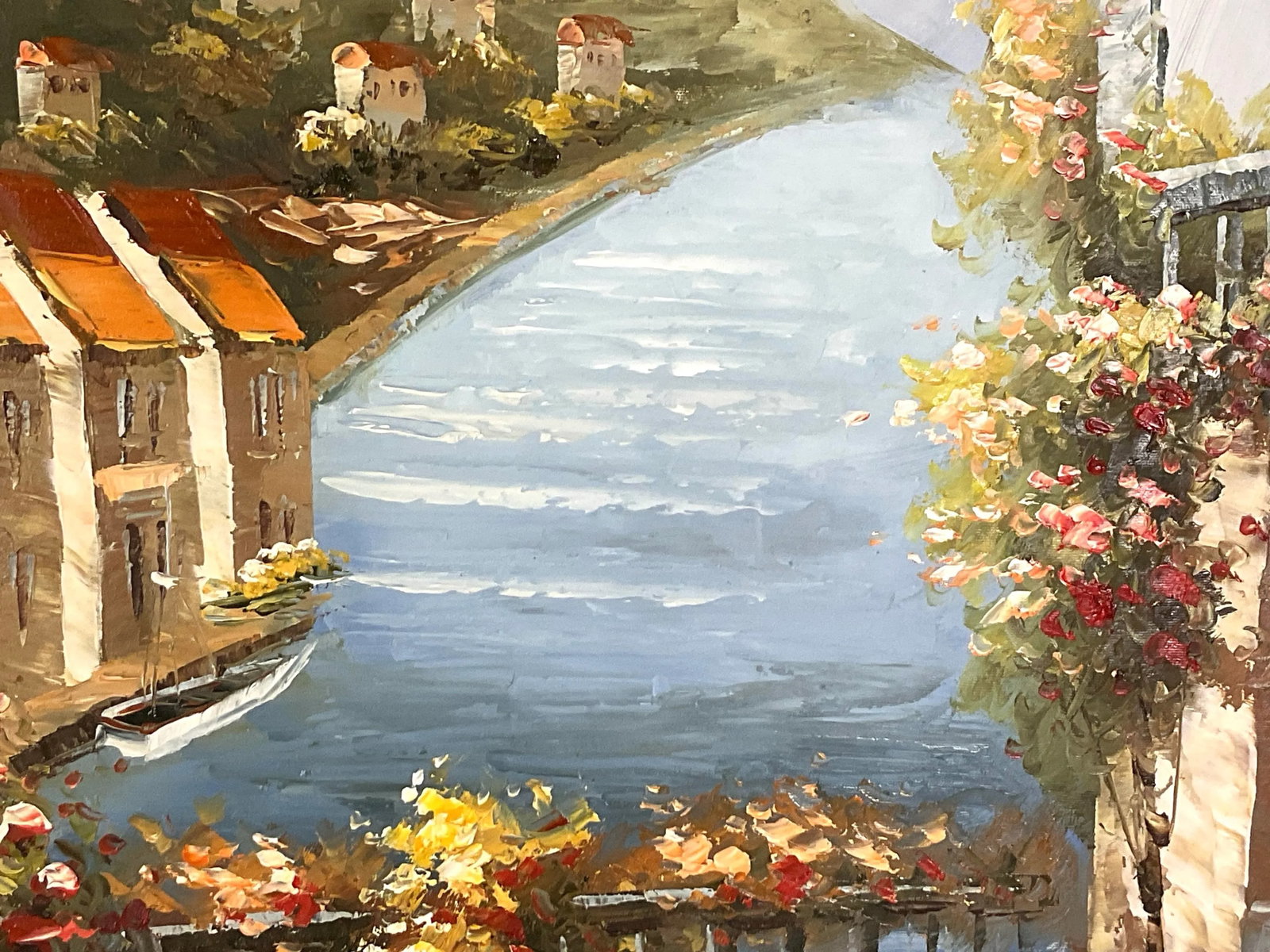 Mediterranean Scene -Oil on Canvas-Unsigned - 4