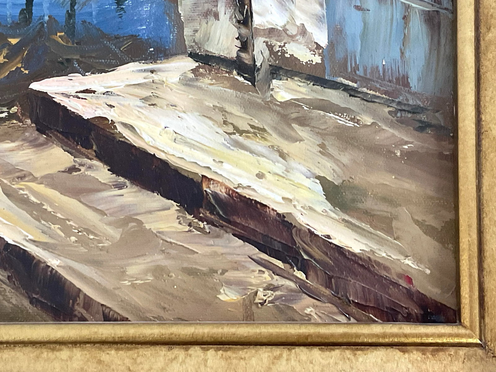 Mediterranean Scene -Oil on Canvas-Unsigned - 6
