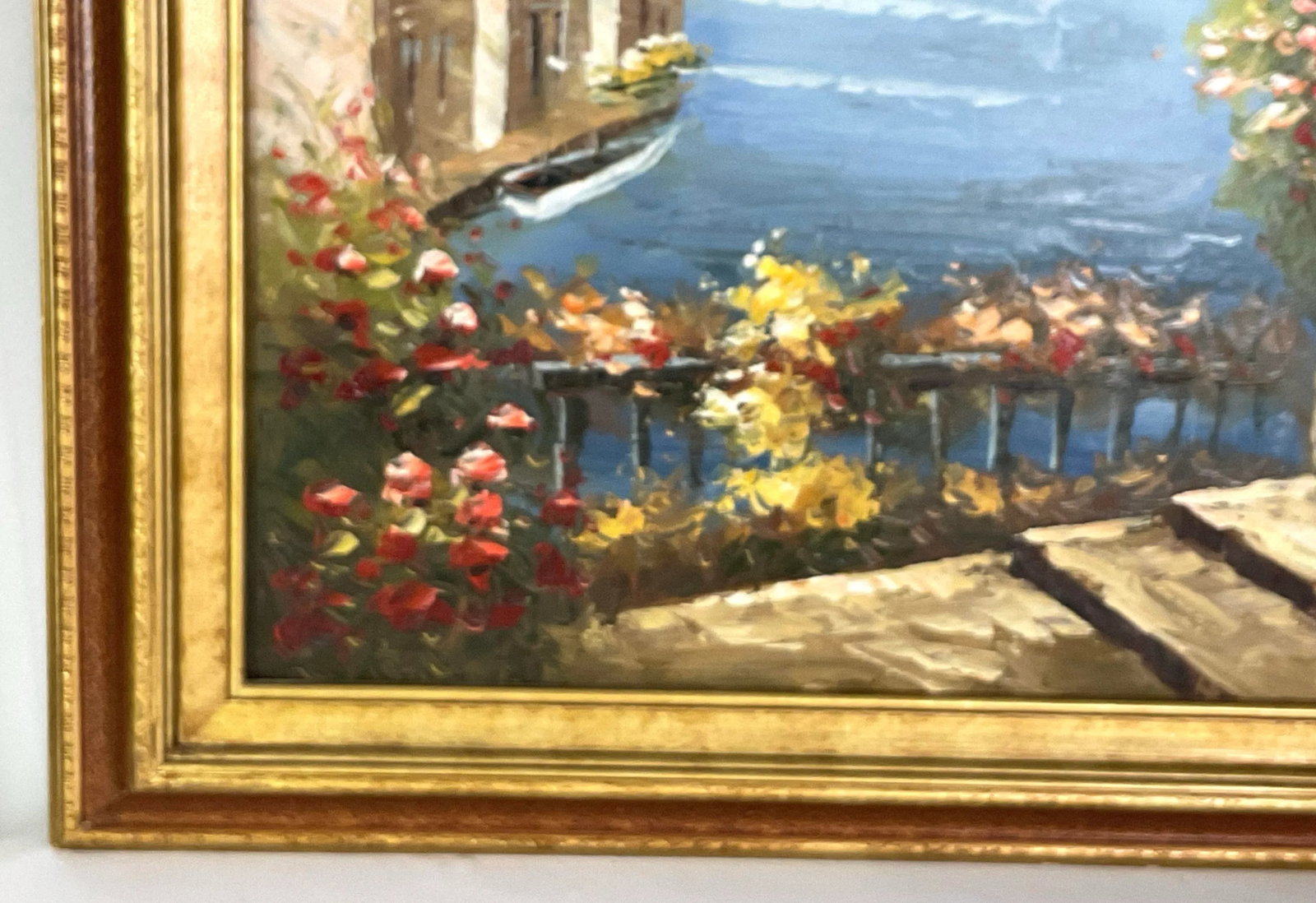 Mediterranean Scene -Oil on Canvas-Unsigned - 9