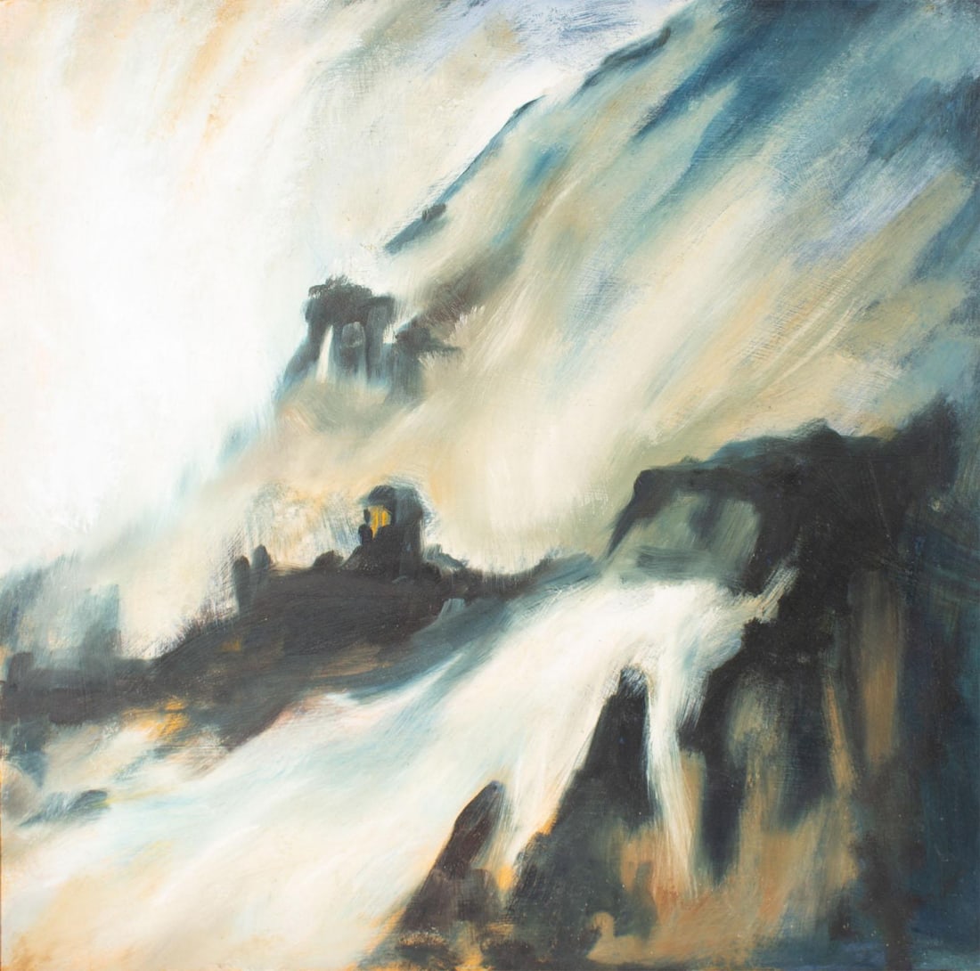 1960s Oil on Board Abstract Painting by James L. Bruch - 2