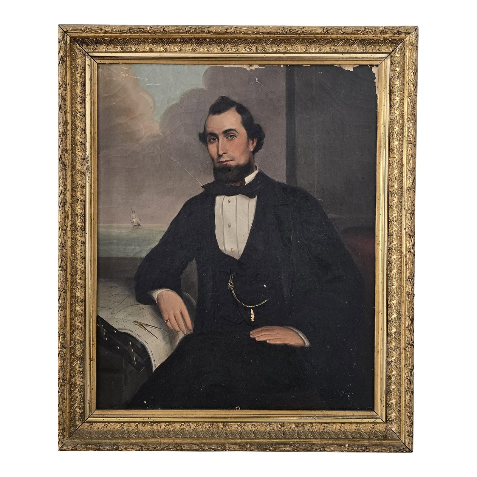 1858 English Portrait of Cain McLaughlin, Oil on Canvas, London (1 of 11)