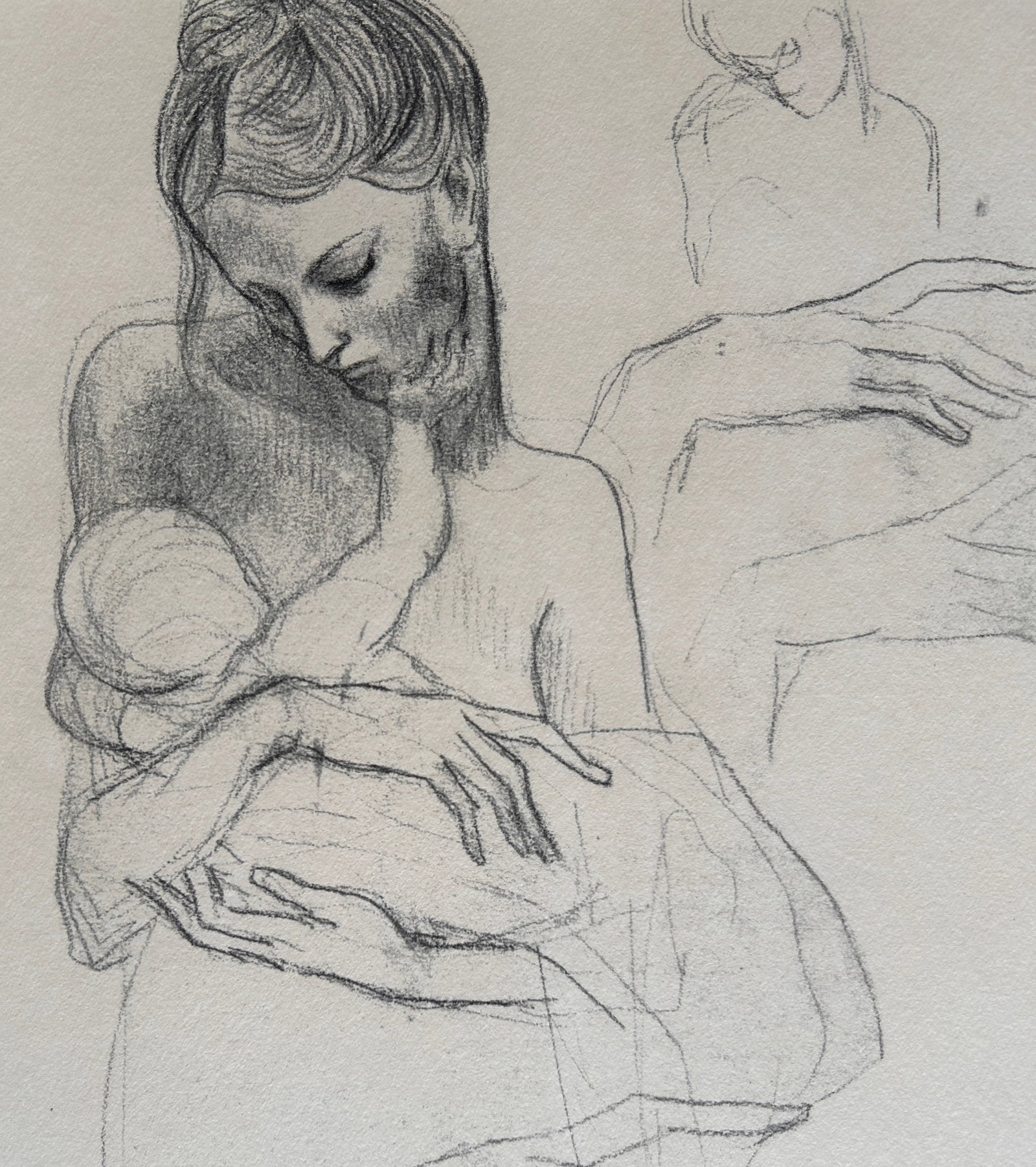 Pablo Picasso Mother With Nursing Child Signed Original Print - 3
