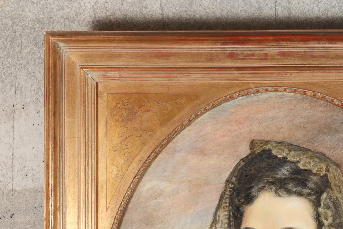 Portrait of a Woman in Black Lace Mantilla, Signed Gamez, Ca. 1965 - 3