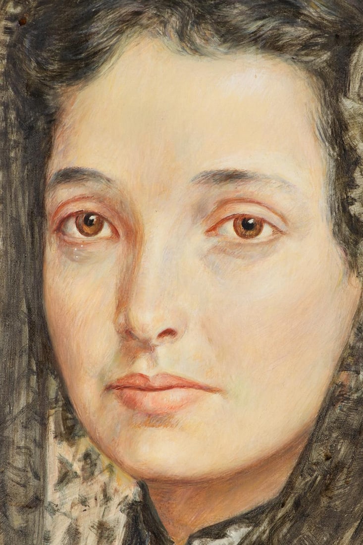 Portrait of a Woman in Black Lace Mantilla, Signed Gamez, Ca. 1965 - 9