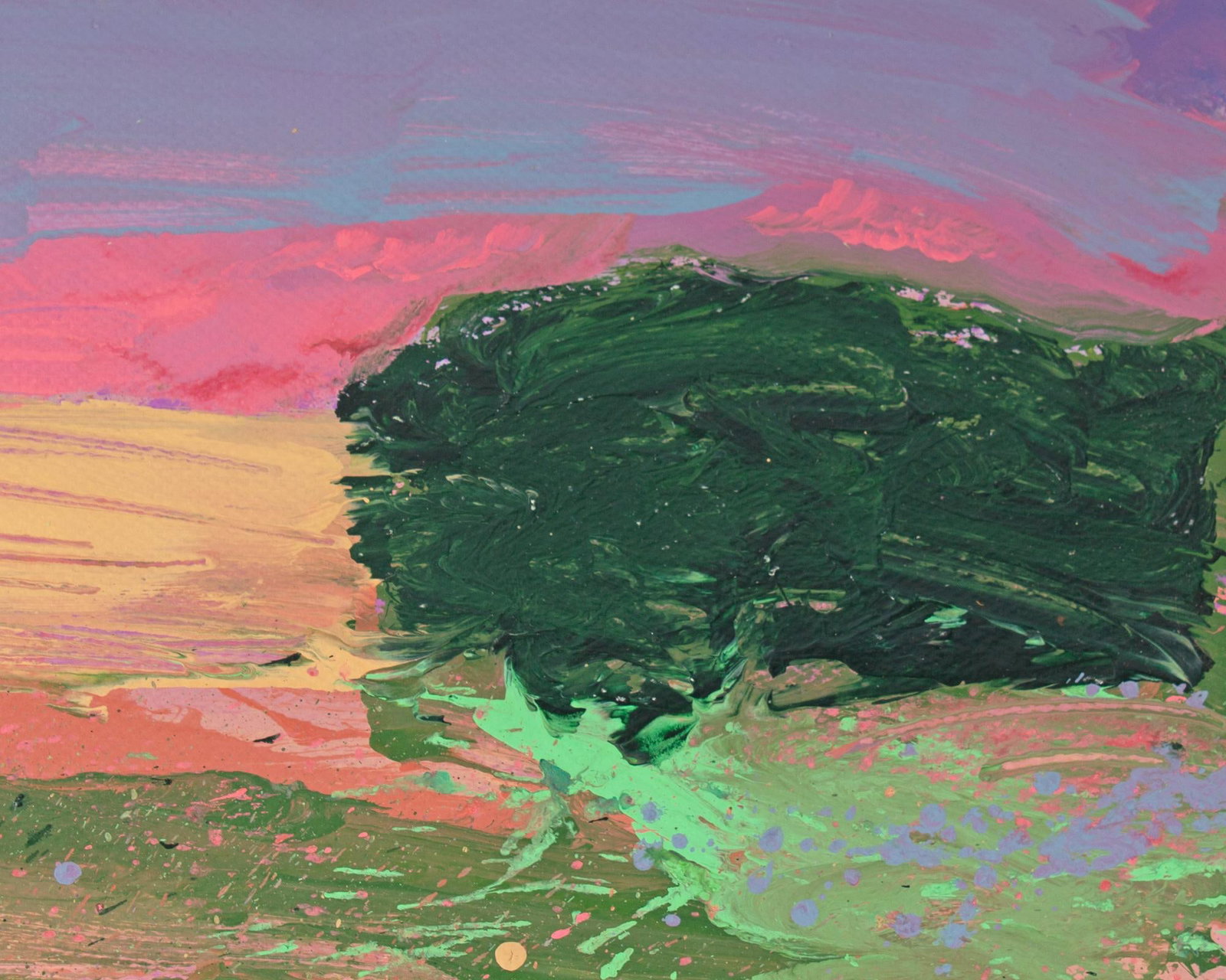 1980s Abstract Acrylic Landscape Painting by Harry Hilson - 3