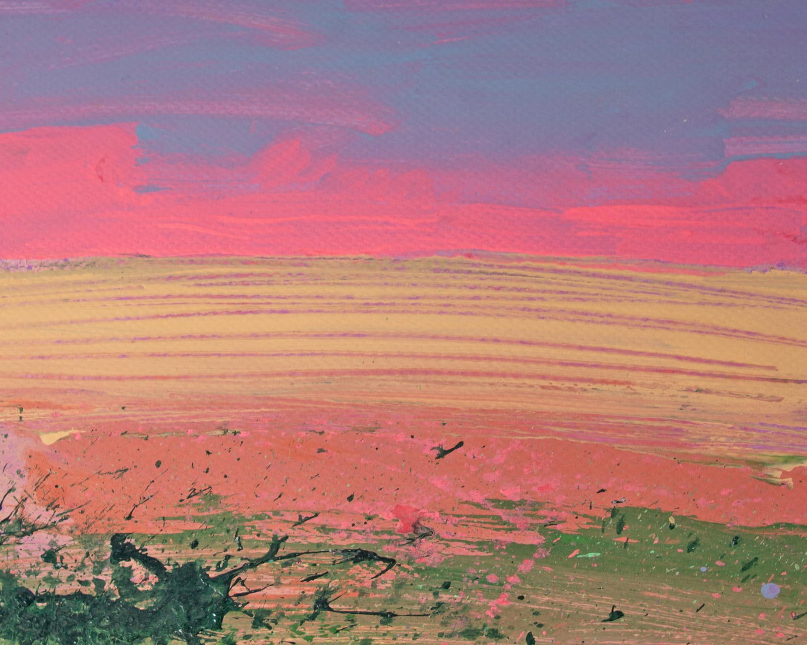 1980s Abstract Acrylic Landscape Painting by Harry Hilson - 5
